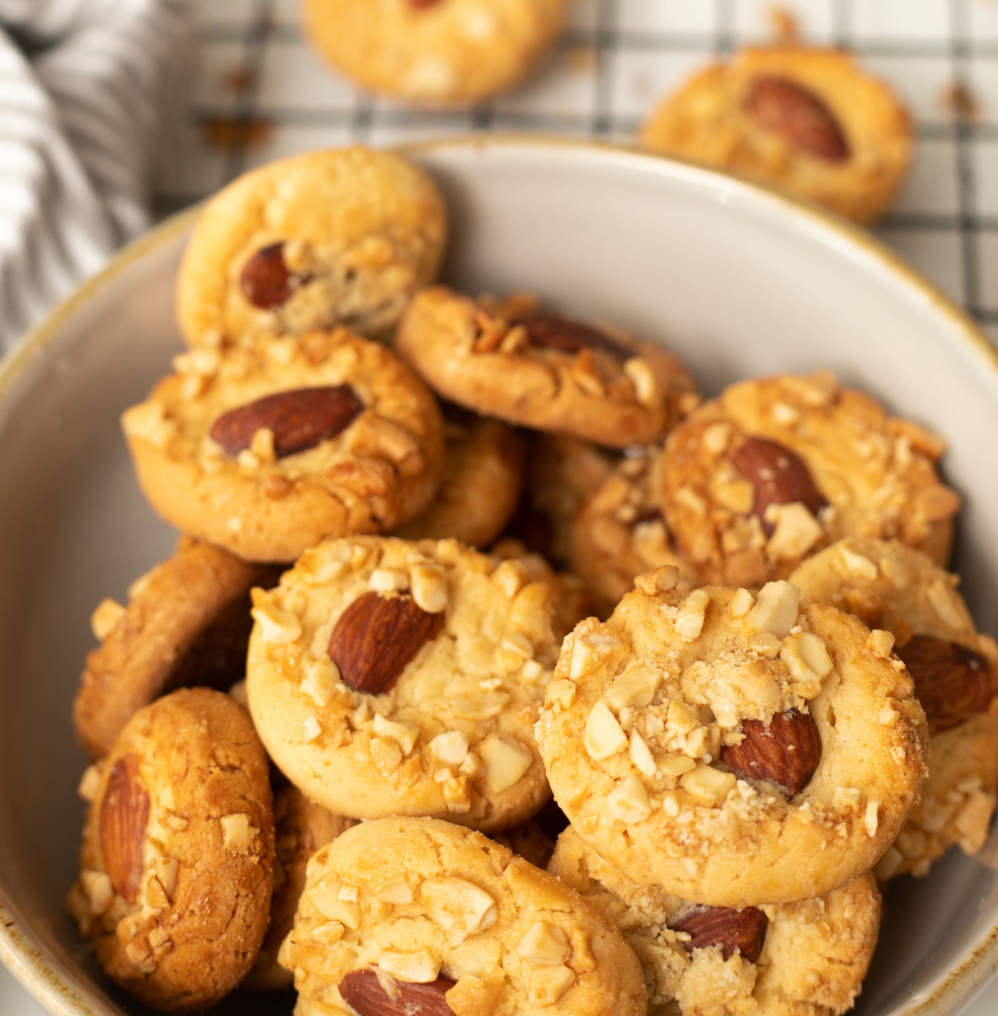 Mamus Infusion Almond Cashewnut Cookies 250g Healthy Tasty Baked Preservatives Free Artificial Color Free MSG Free Trans Fat Free