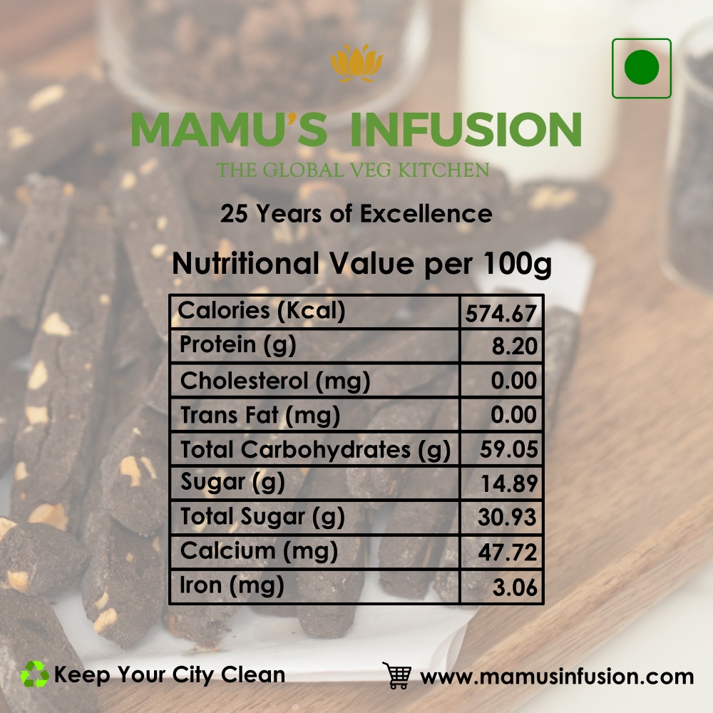 Mamus Infusion Chocolate Cashewnut Cookies 250g Healthy Tasty Baked Preservatives Free Artificial Color Free MSG Free Trans Fat Free