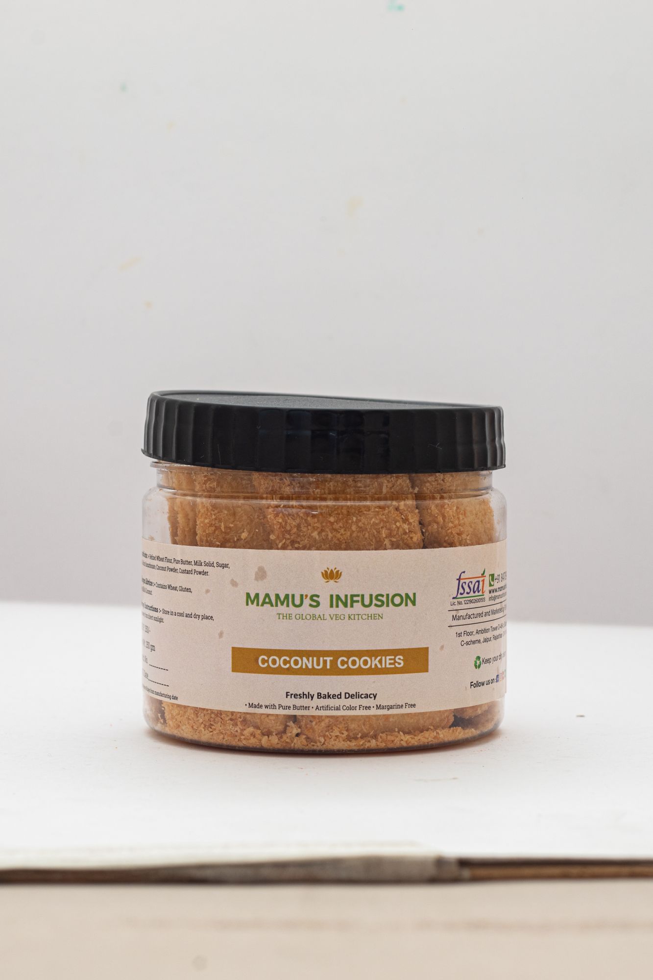 Mamus Infusion Coconut Cookies 250g Healthy Tasty Baked Preservatives Free Artificial Color Free MSG Free Trans Fat Free