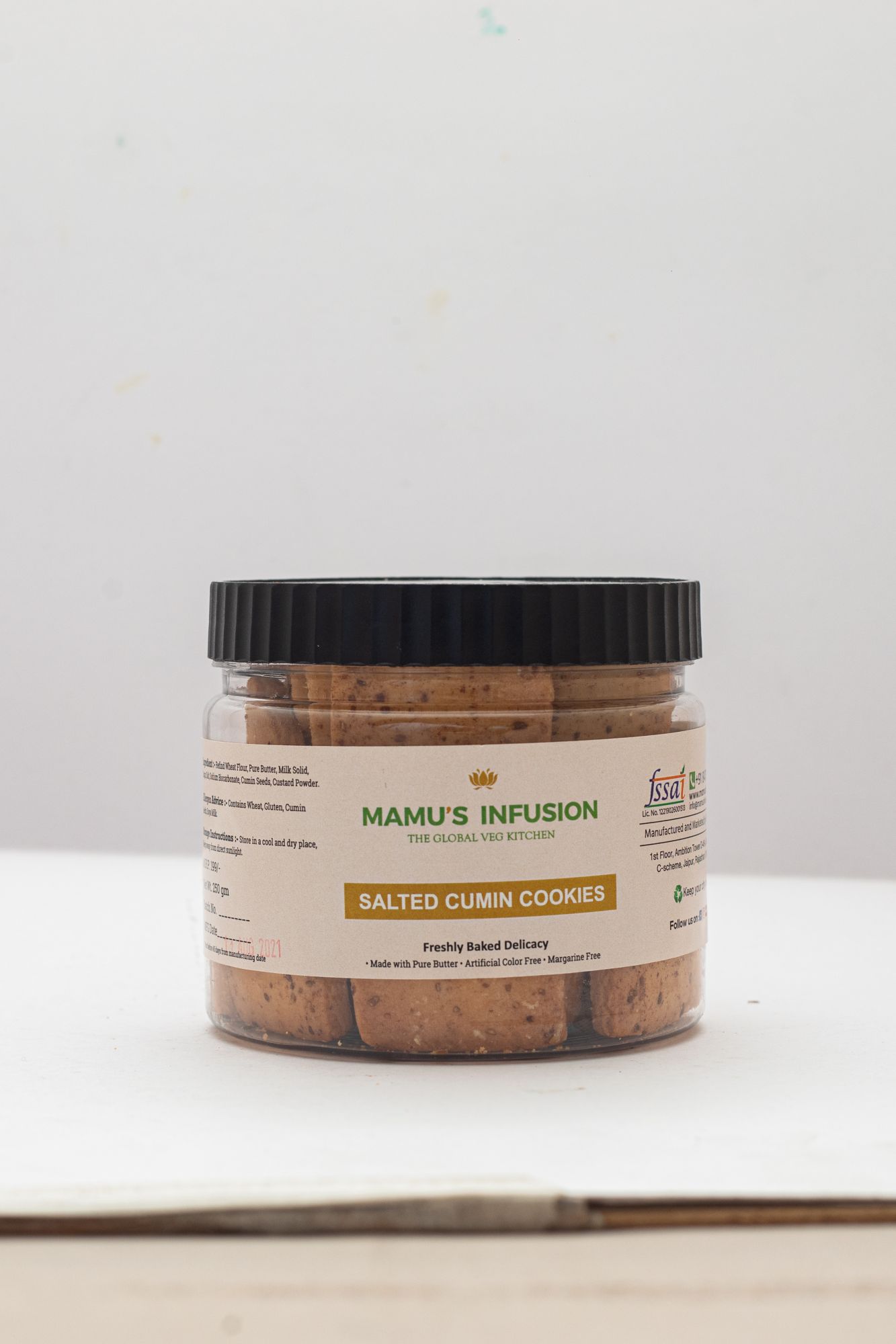 Mamus Infusion Salted Cumin Cookies 250g Healthy Tasty Baked Preservatives Free Artificial Color Free MSG Free Trans Fat Free