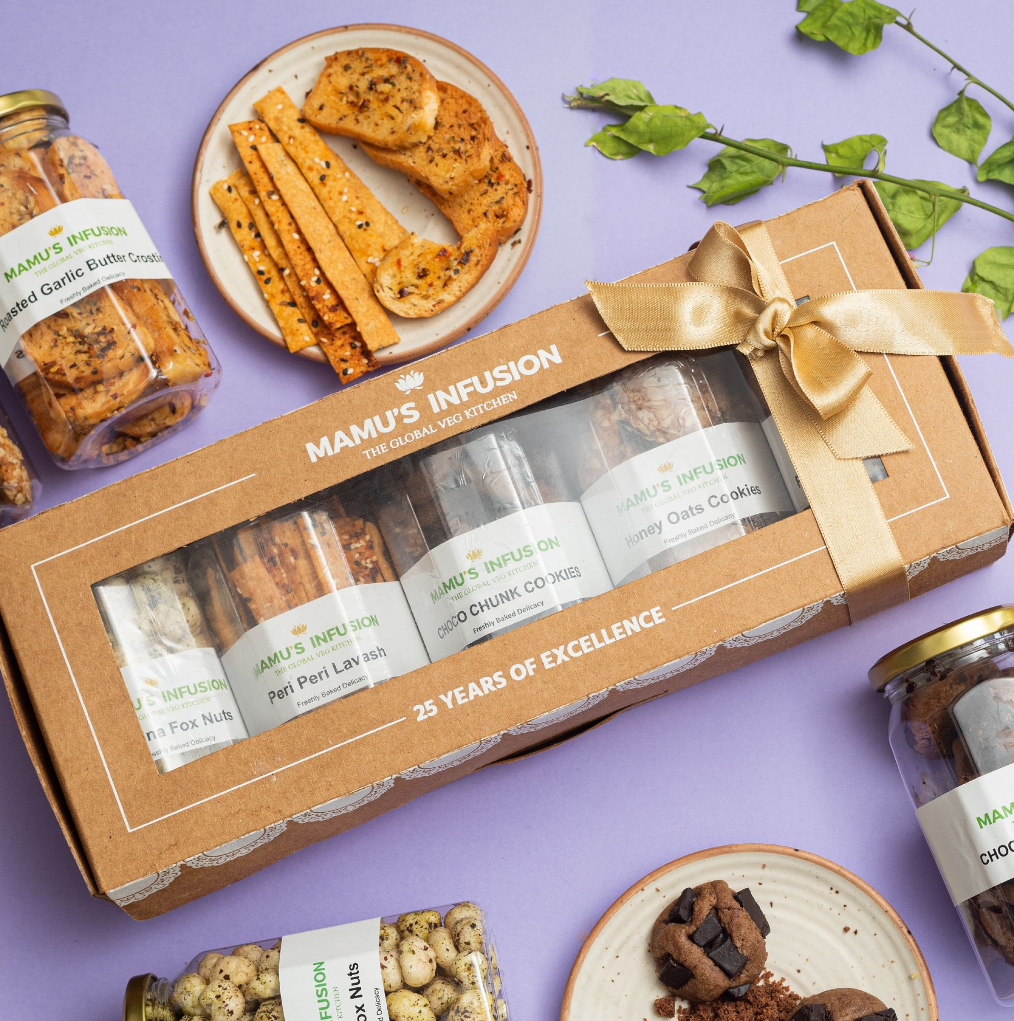 Premium Tea Time Snacks Hamper Pack of 5 605 gm