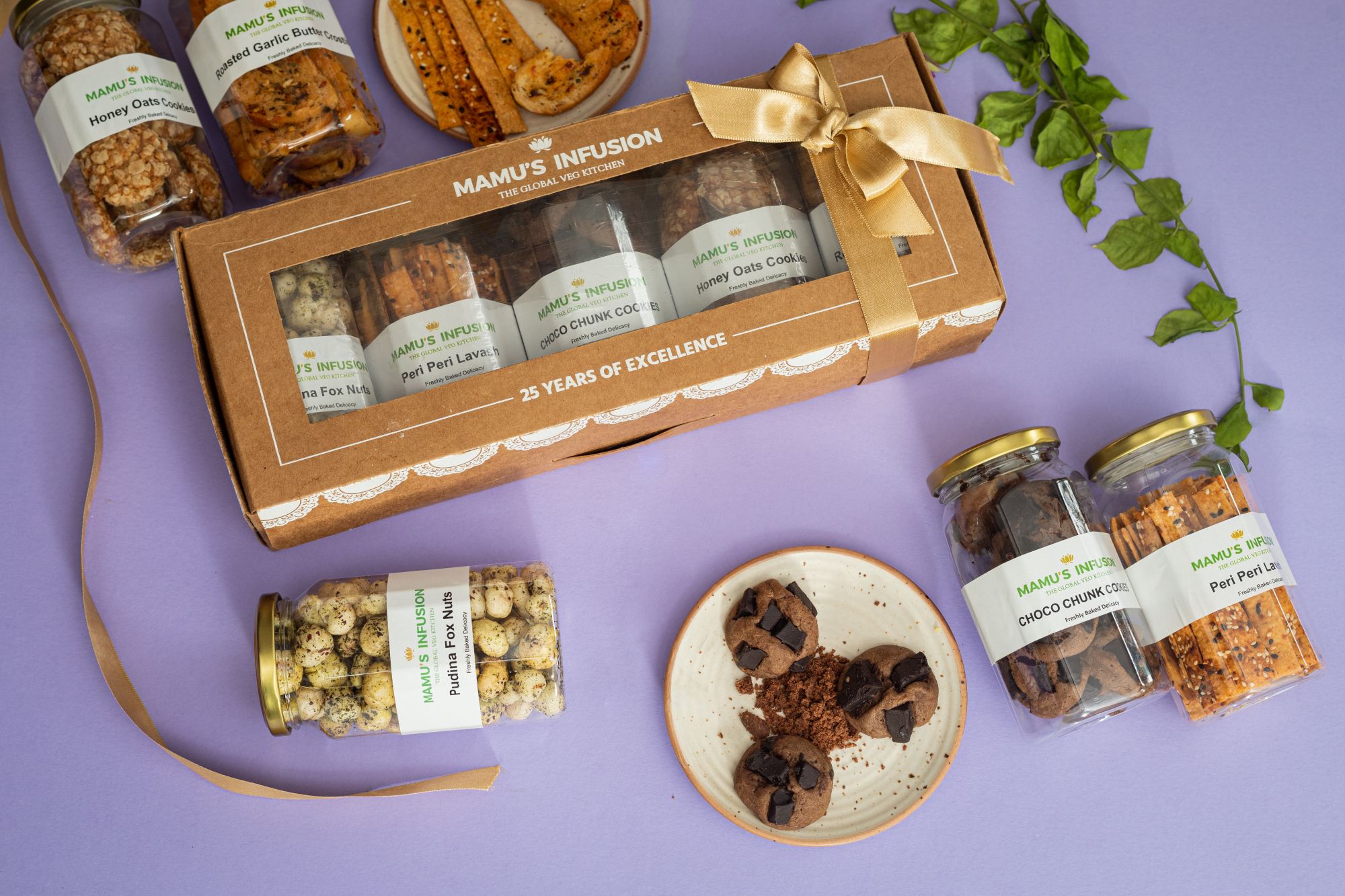 Premium Tea Time Snacks Hamper Pack of 5 605 gm