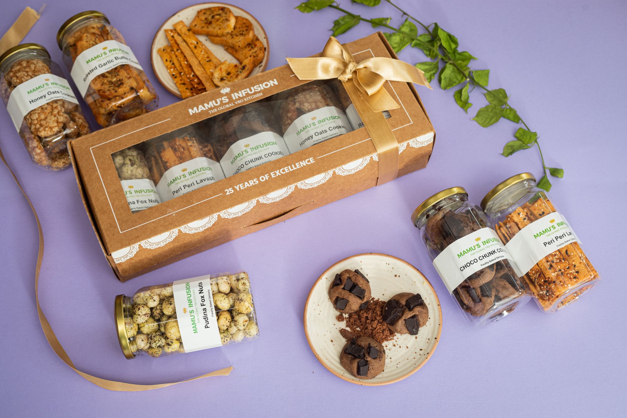 Premium Tea Time Snacks Hamper Pack of 5 605 gm