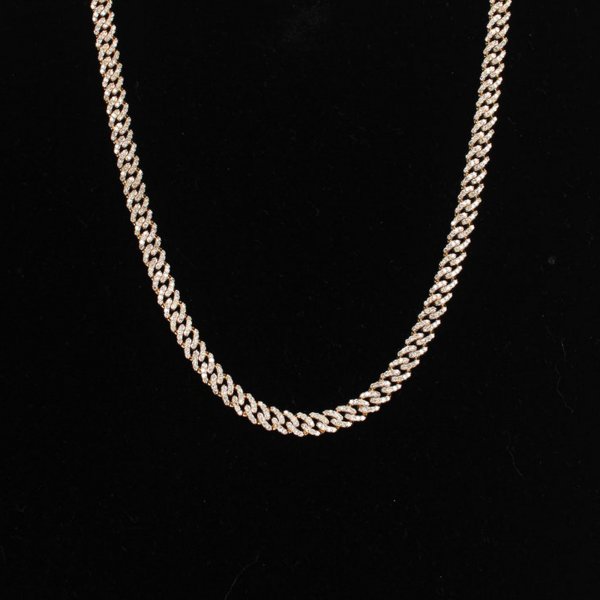 Real Diamond Studded Cuban Link 10k 