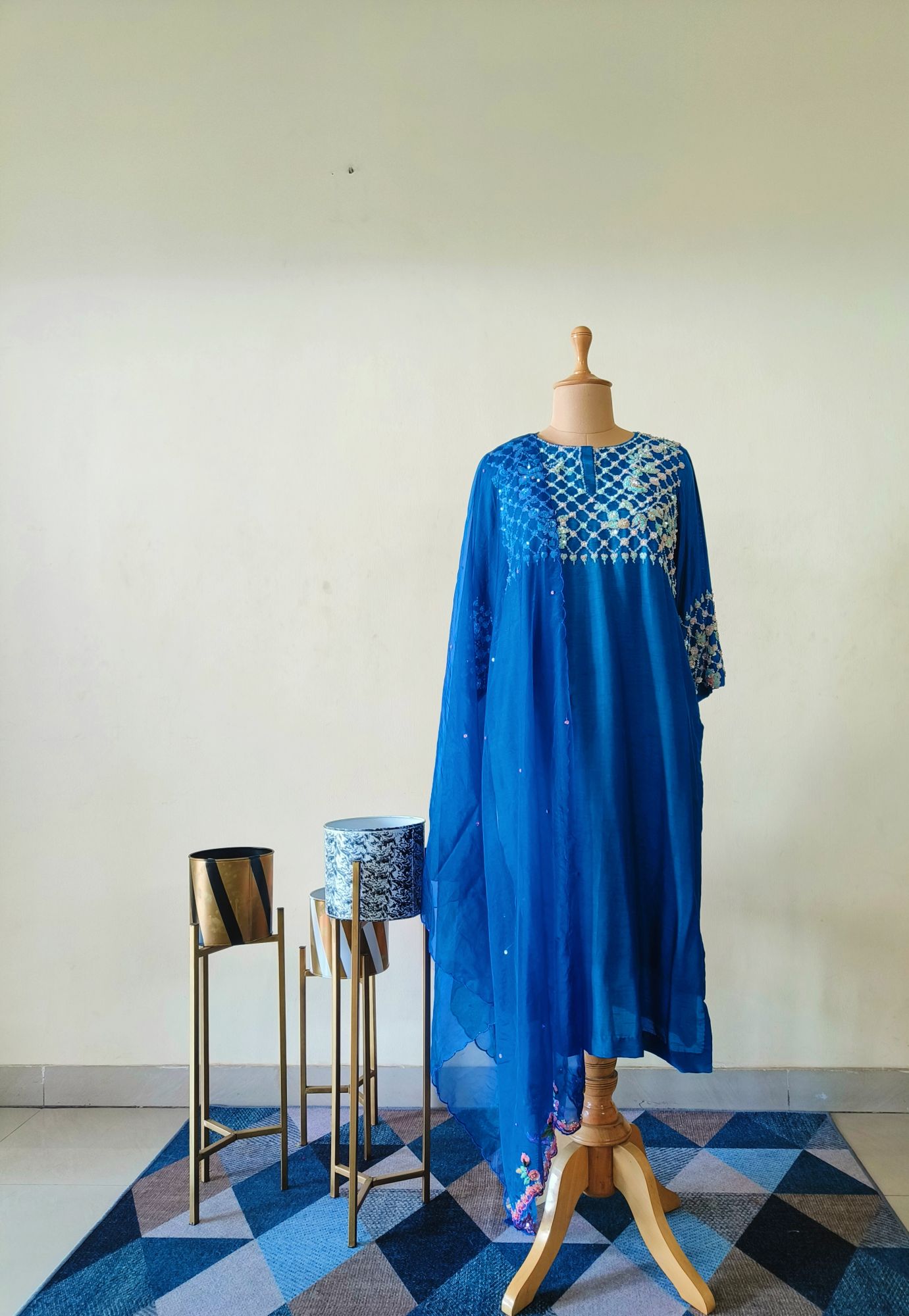 ROYAL BLUE SEQUINS SUIT SET