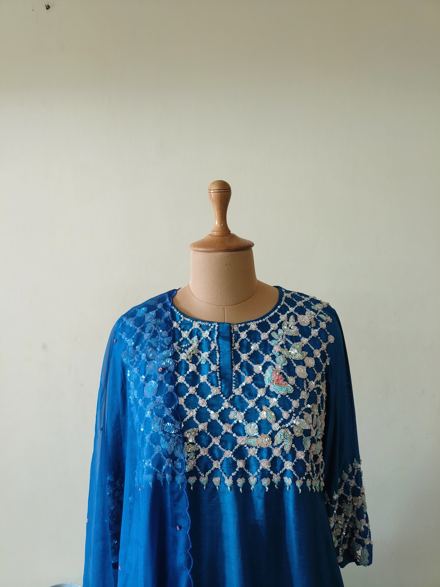 ROYAL BLUE SEQUINS SUIT SET