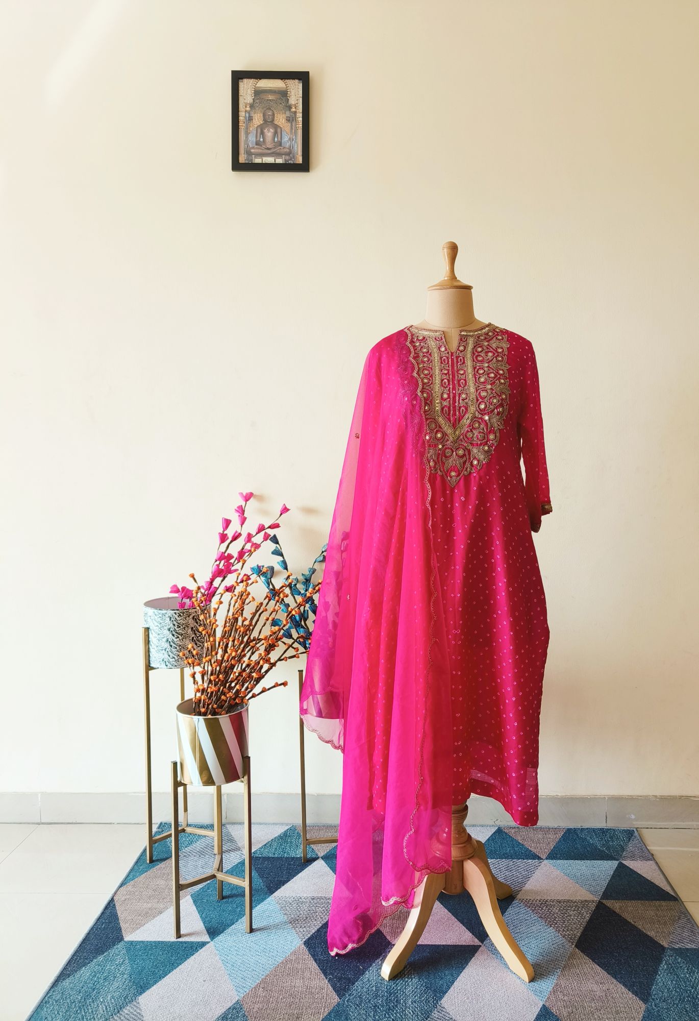 PINK BANDHINI SUIT SET