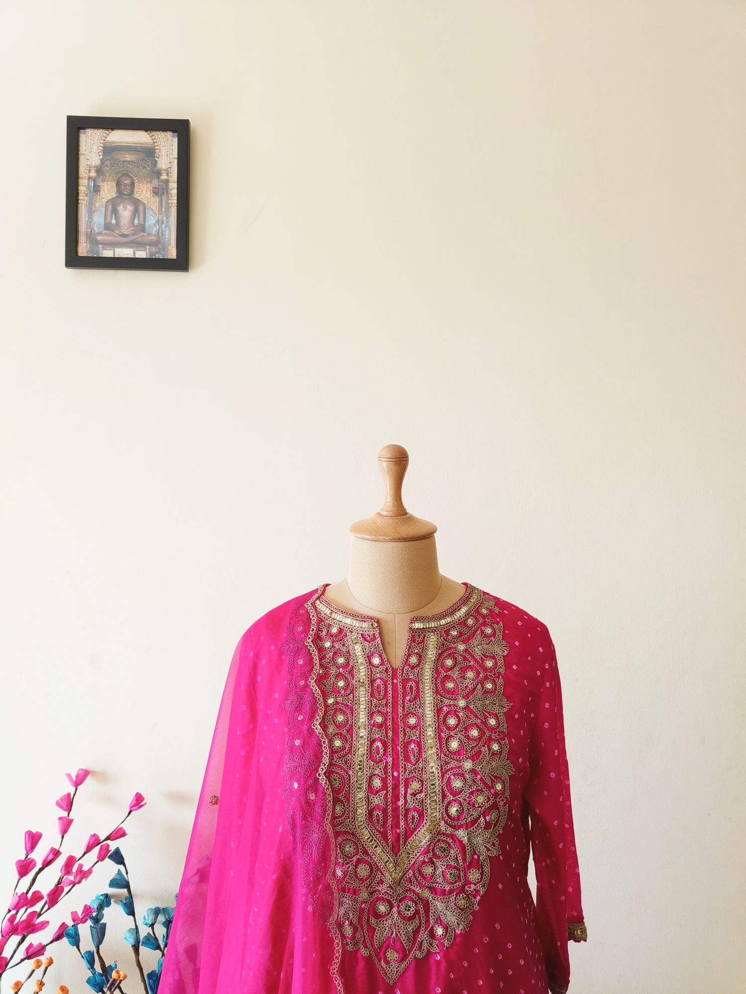 PINK BANDHINI SUIT SET