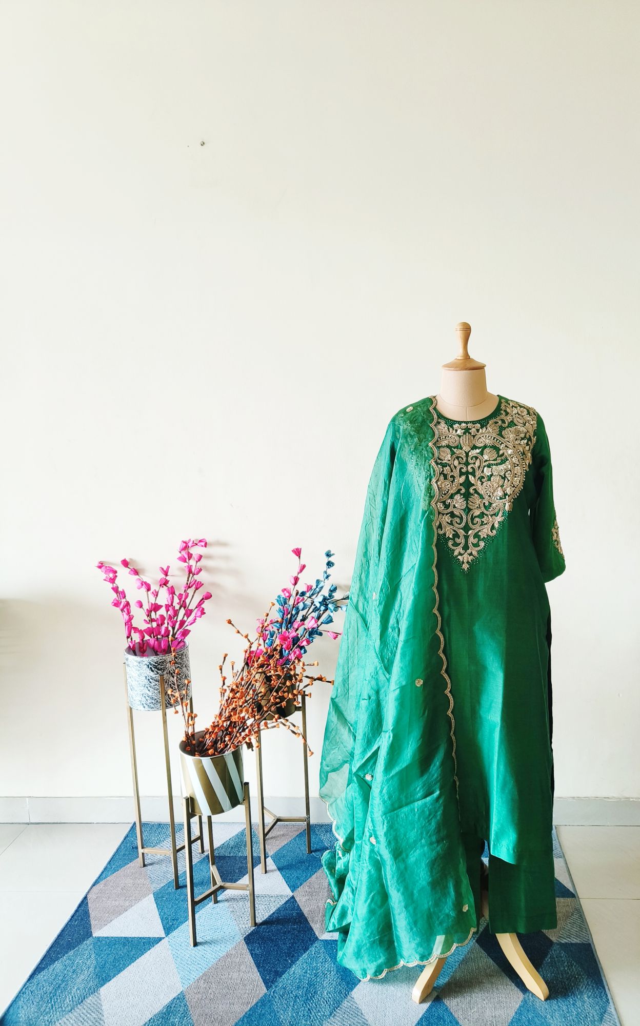 BOTTLE GREEN MARODI SUIT SET