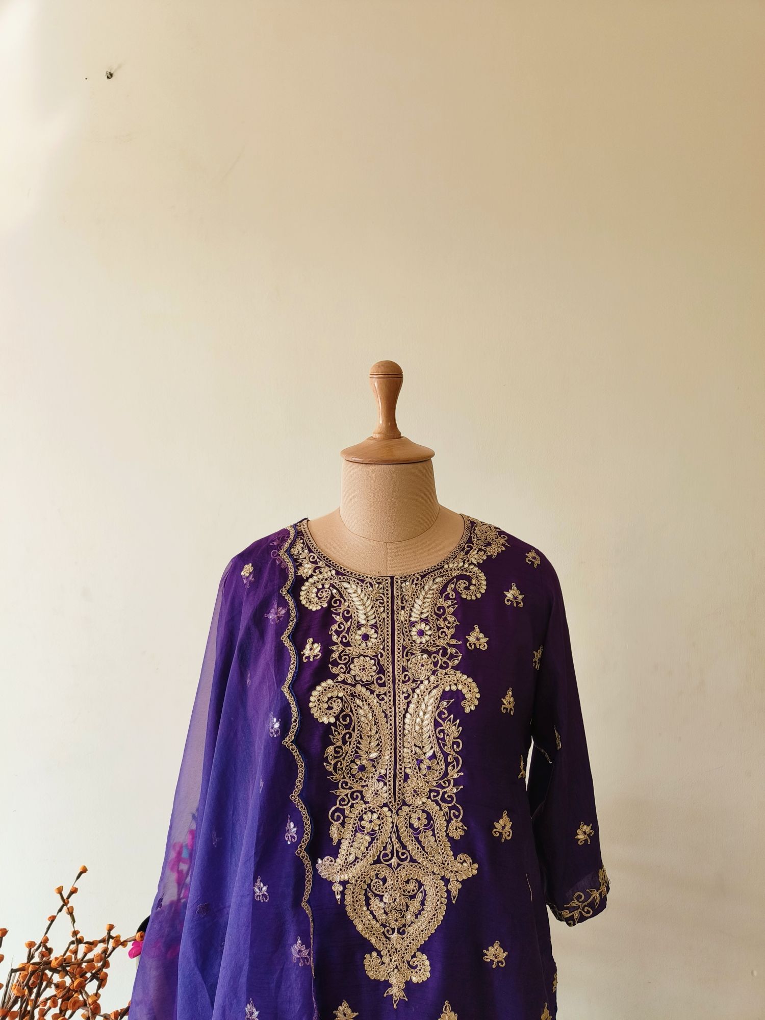 PURPLE GOTA SUIT SET