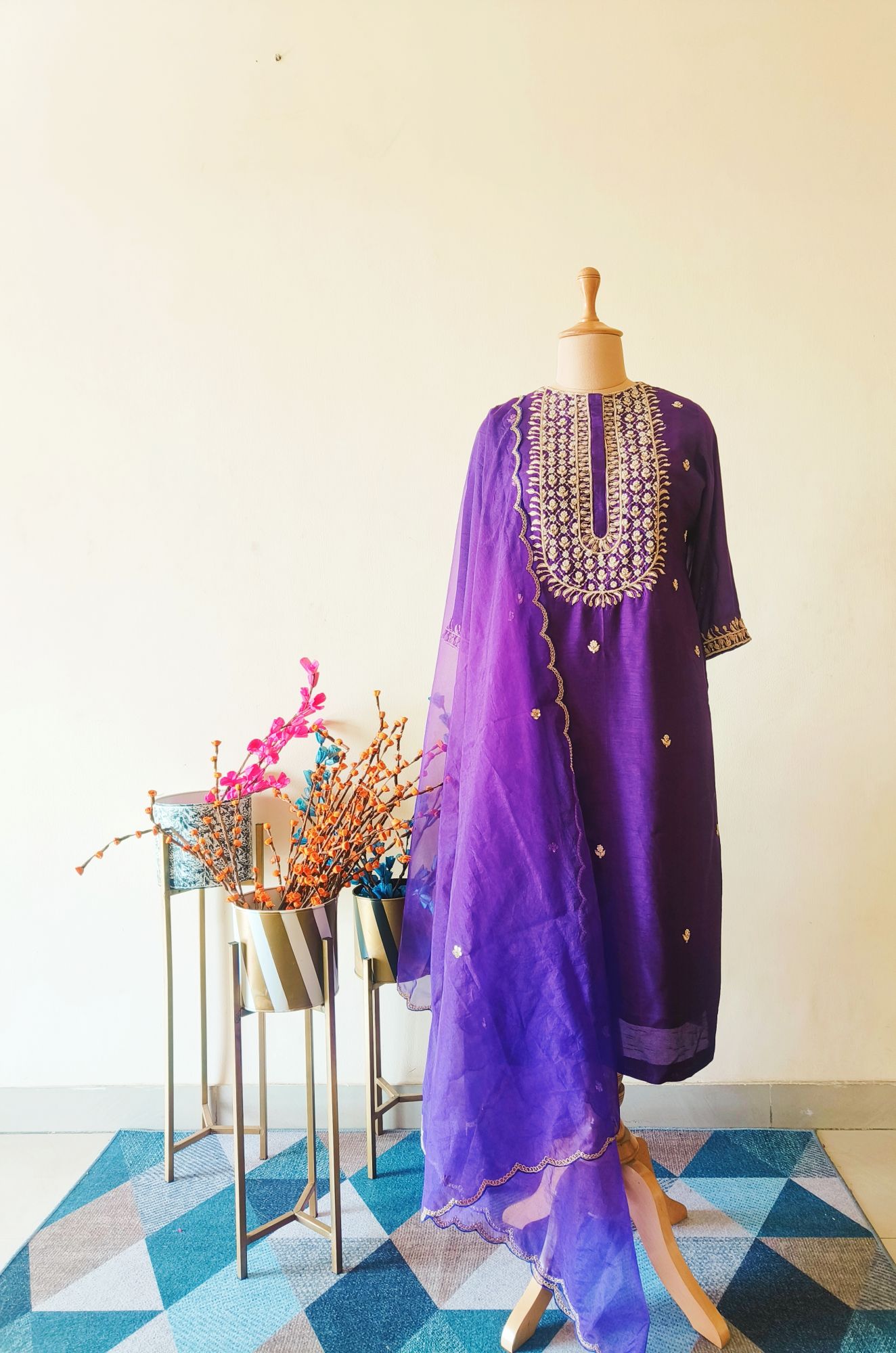 PURPLE DABKA SUIT SET