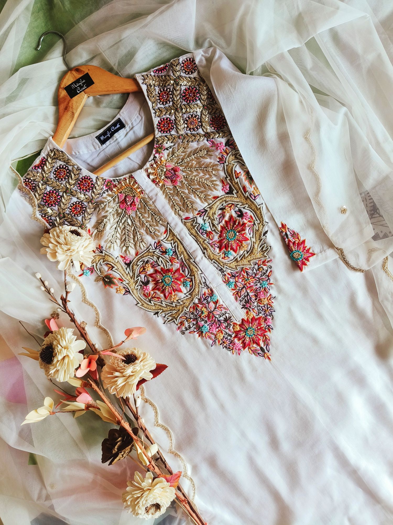 OFF WHITE MARODI AND THREAD SUIT SET