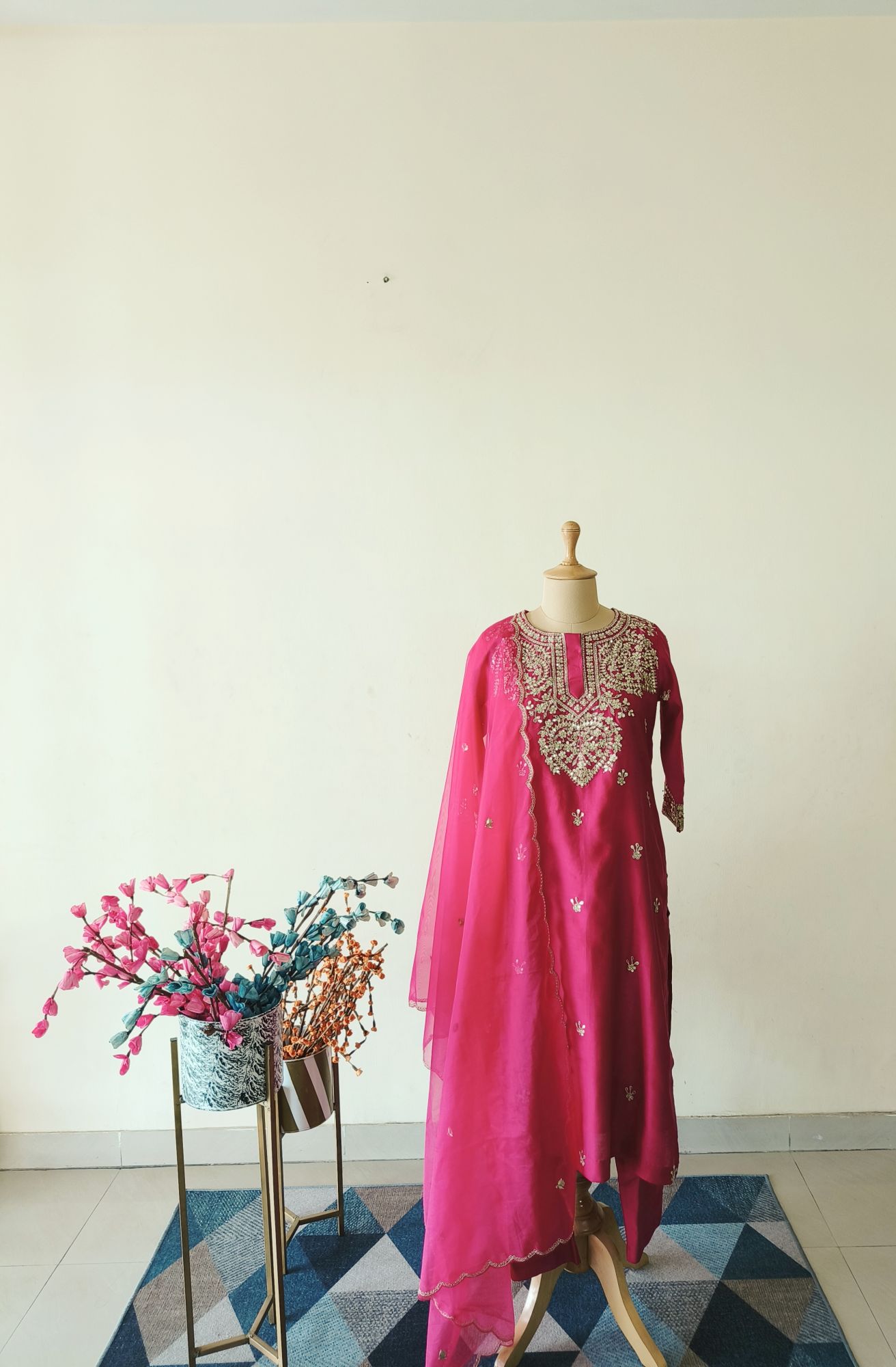 PINK MARODI AND GOTA SUIT SET