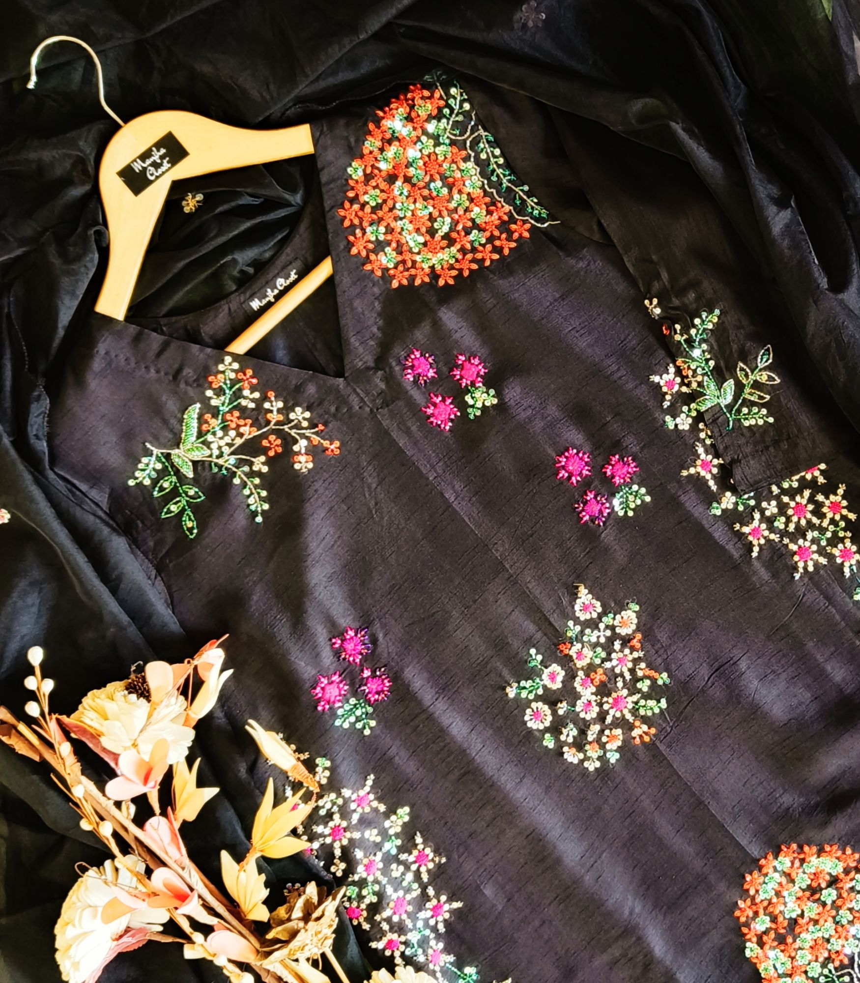 BLACK SEQUINS SUIT SET