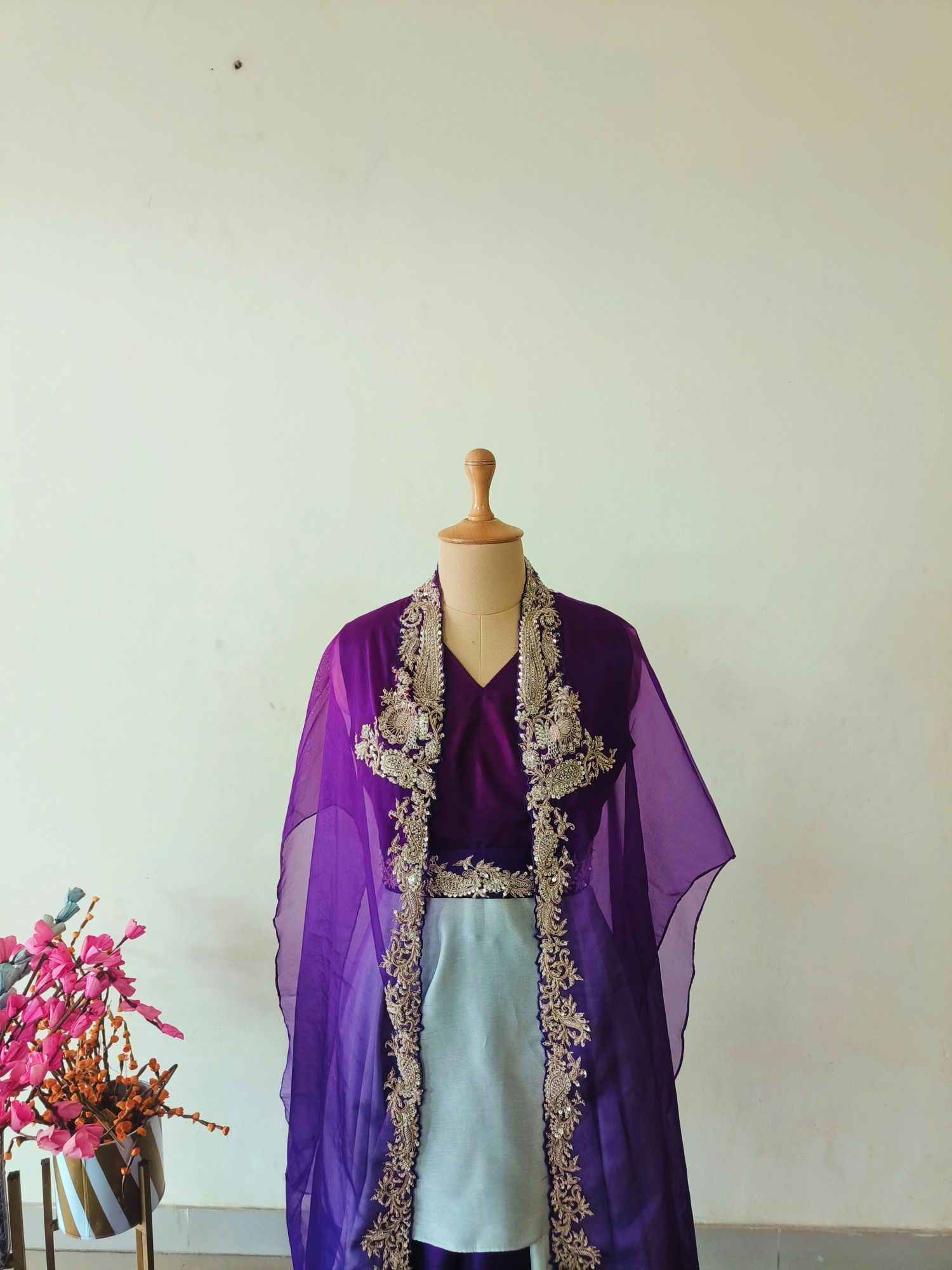 PURPLE SHARARA SET