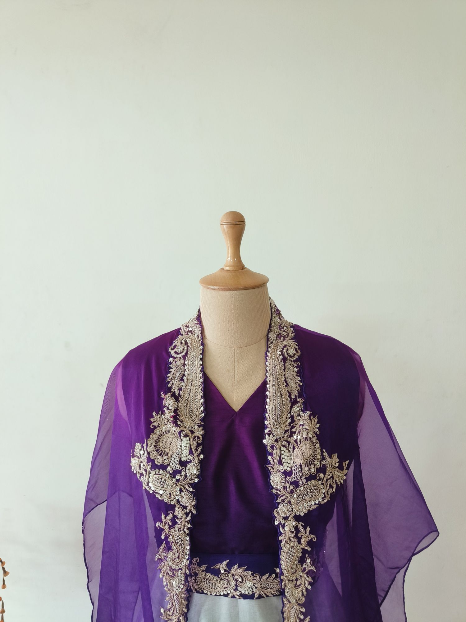 PURPLE SHARARA SET