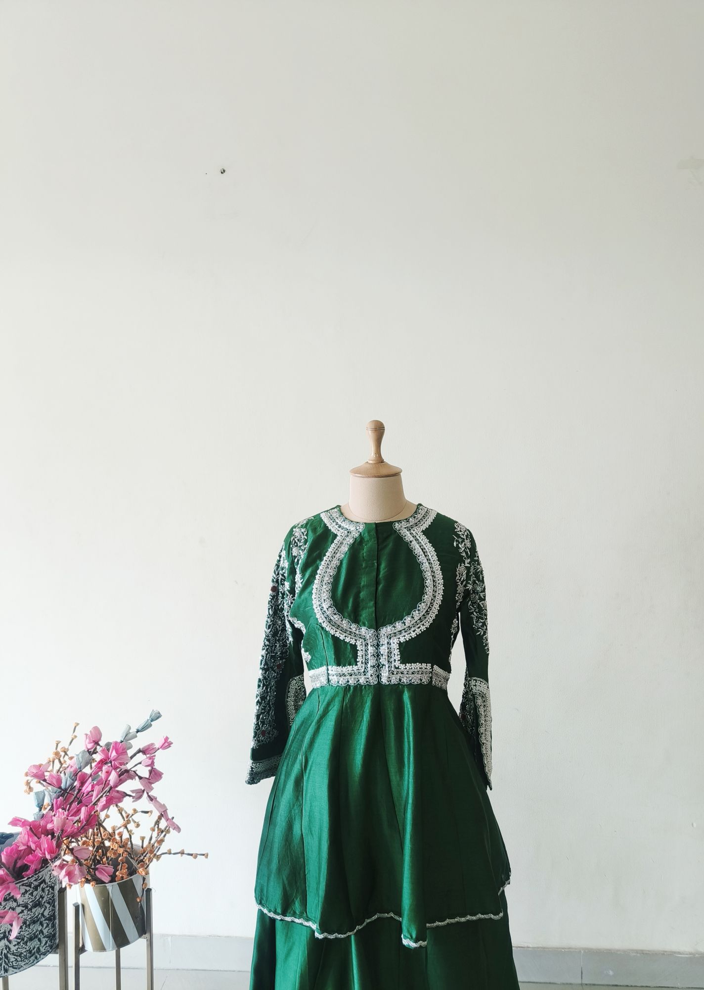 GREEN SHARARA SET