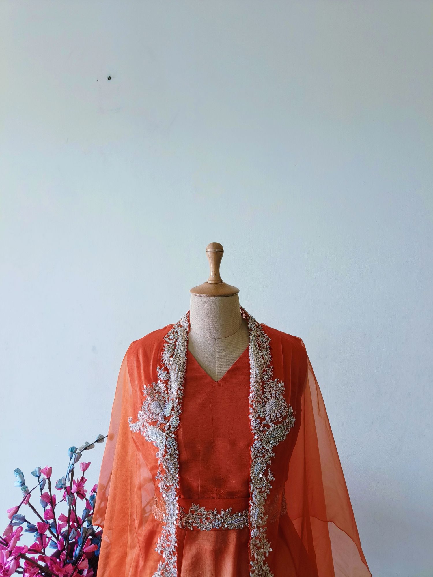 ORANGE SHARARA SET