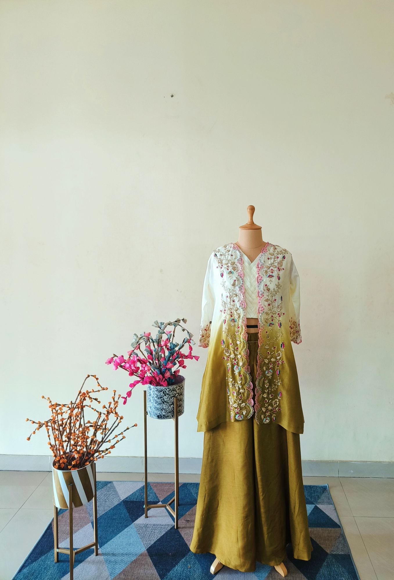 MEHENDI GREEN SHARARA SET