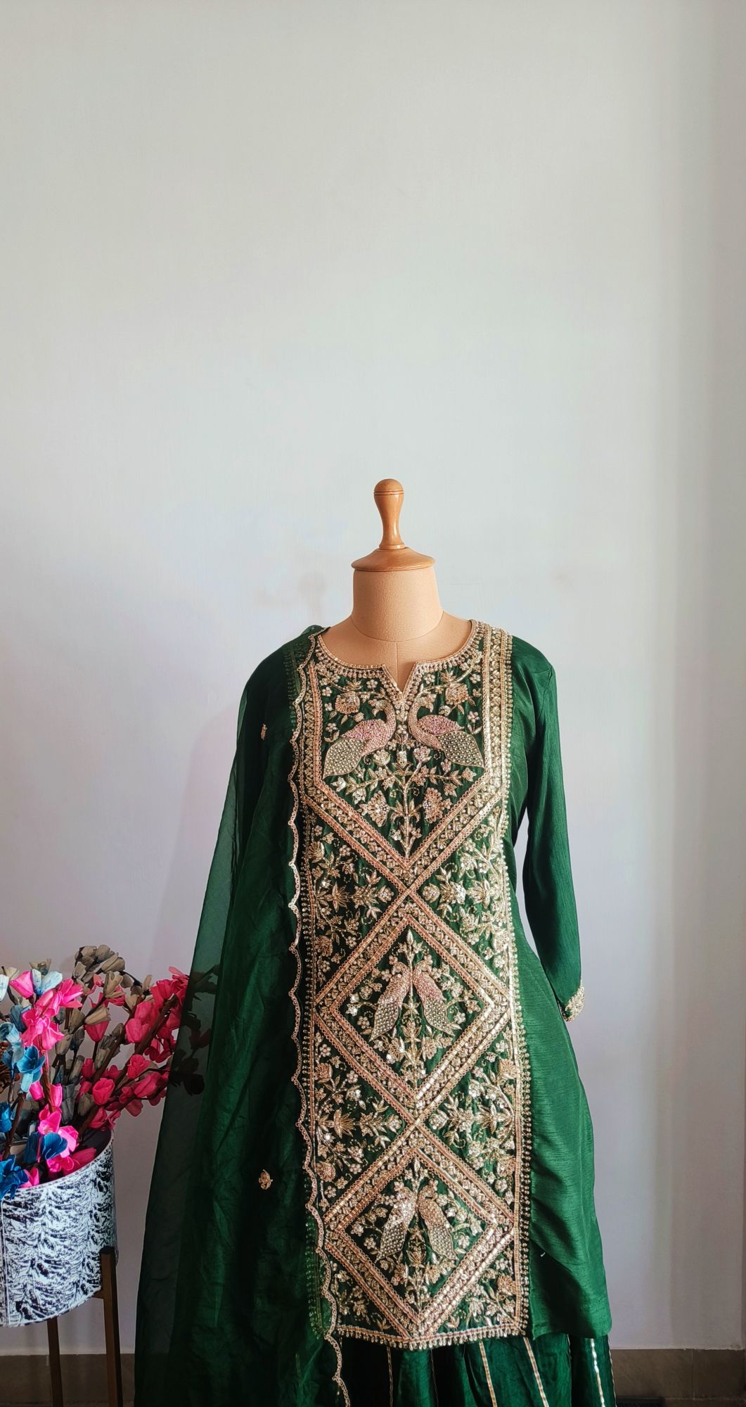 GREEN MARODI SUIT SET