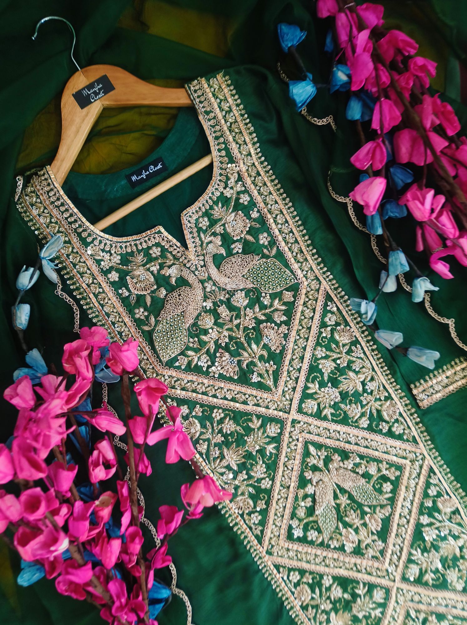 GREEN MARODI SUIT SET