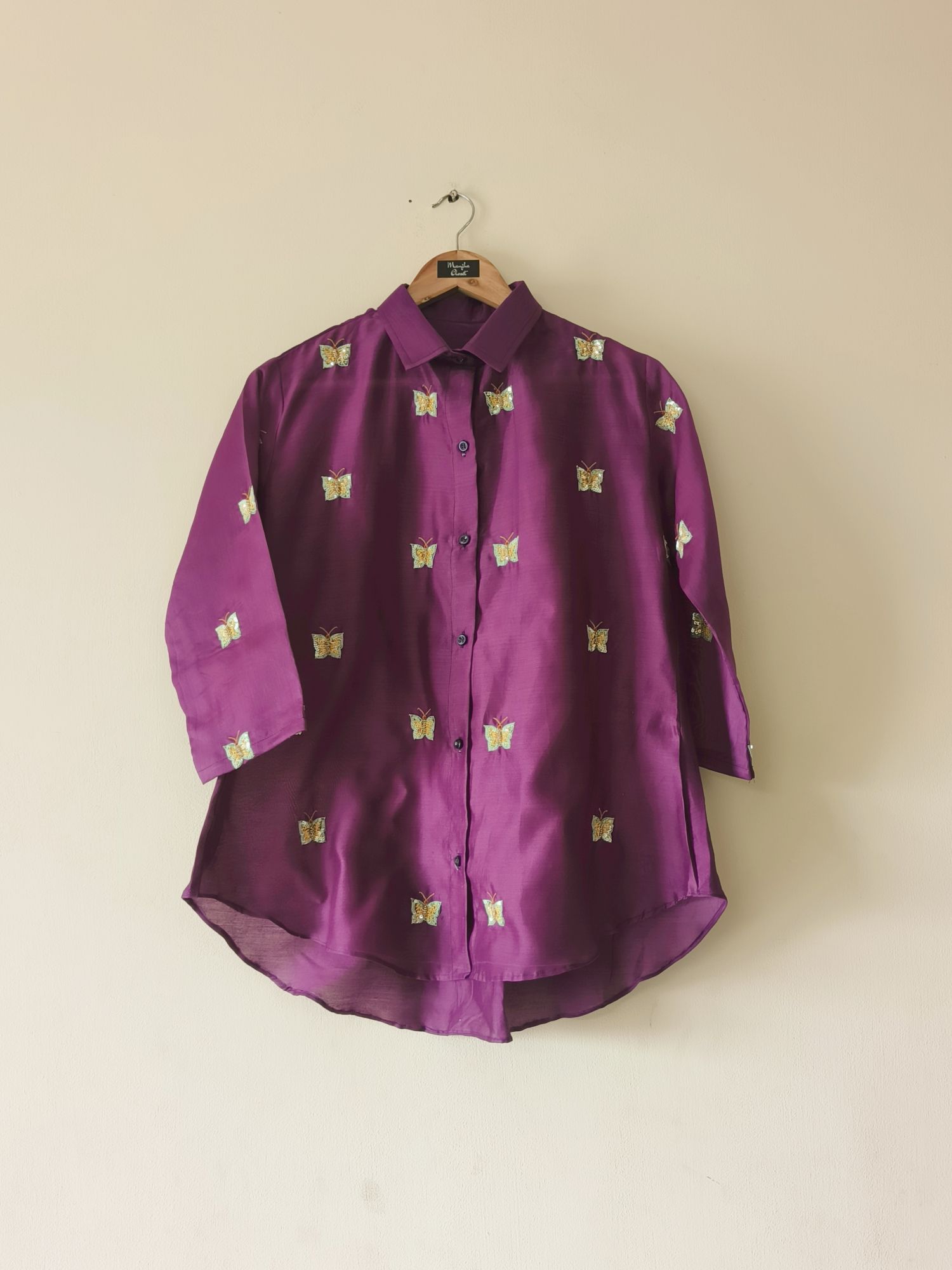 PURPLE BUTTERFLY SHIRT