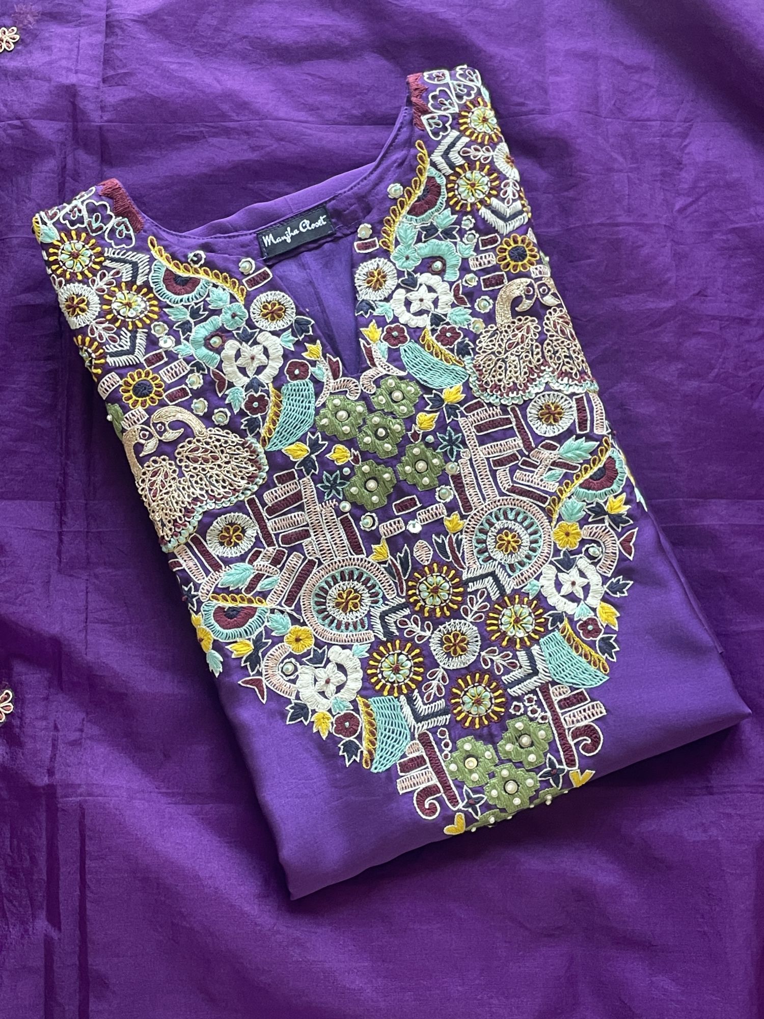PURPLE THREAD AND DORI SUIT SET