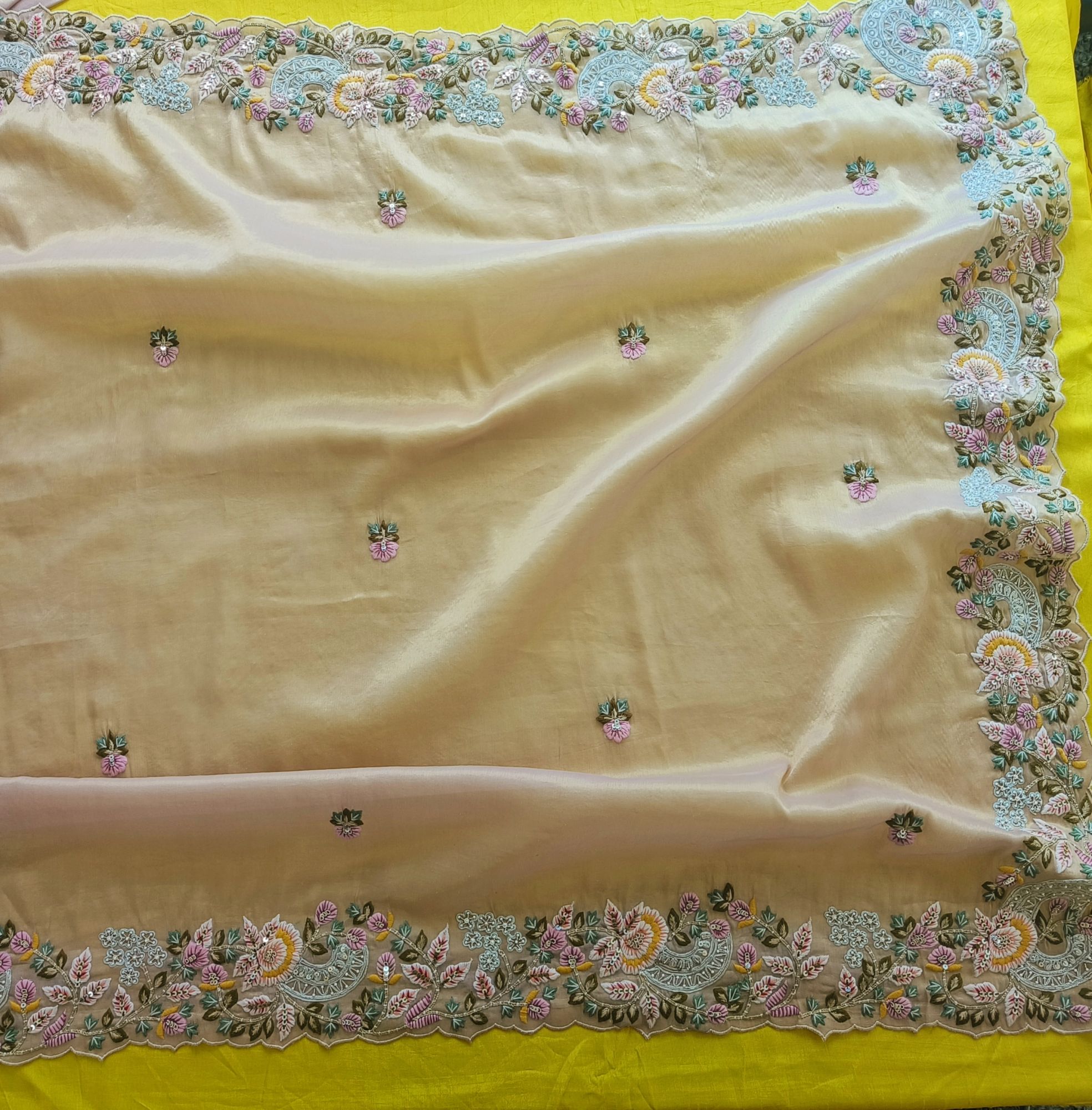 LIGHT PEACH DORI SAREE