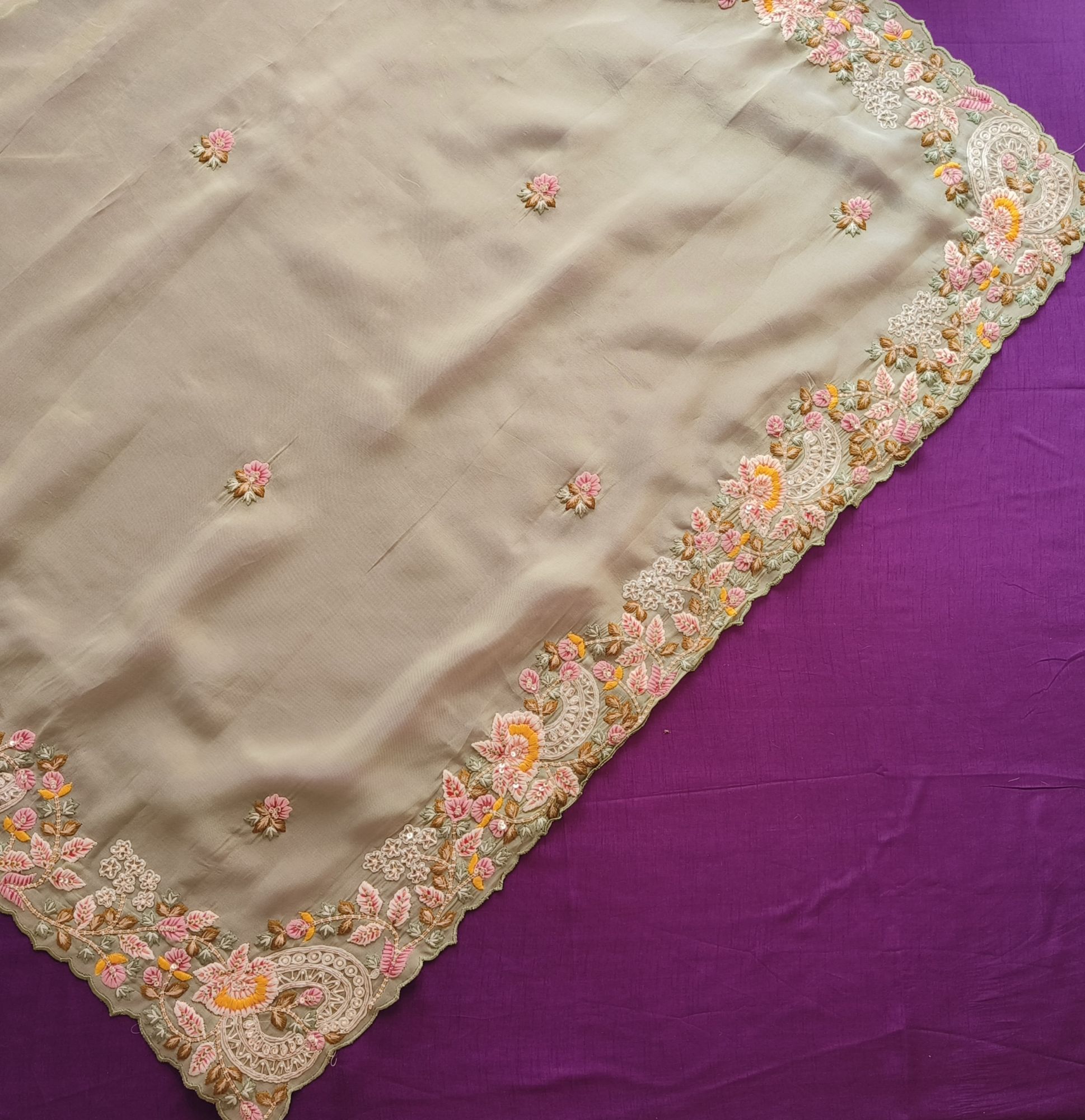 PISTA GREEN DORI SAREE