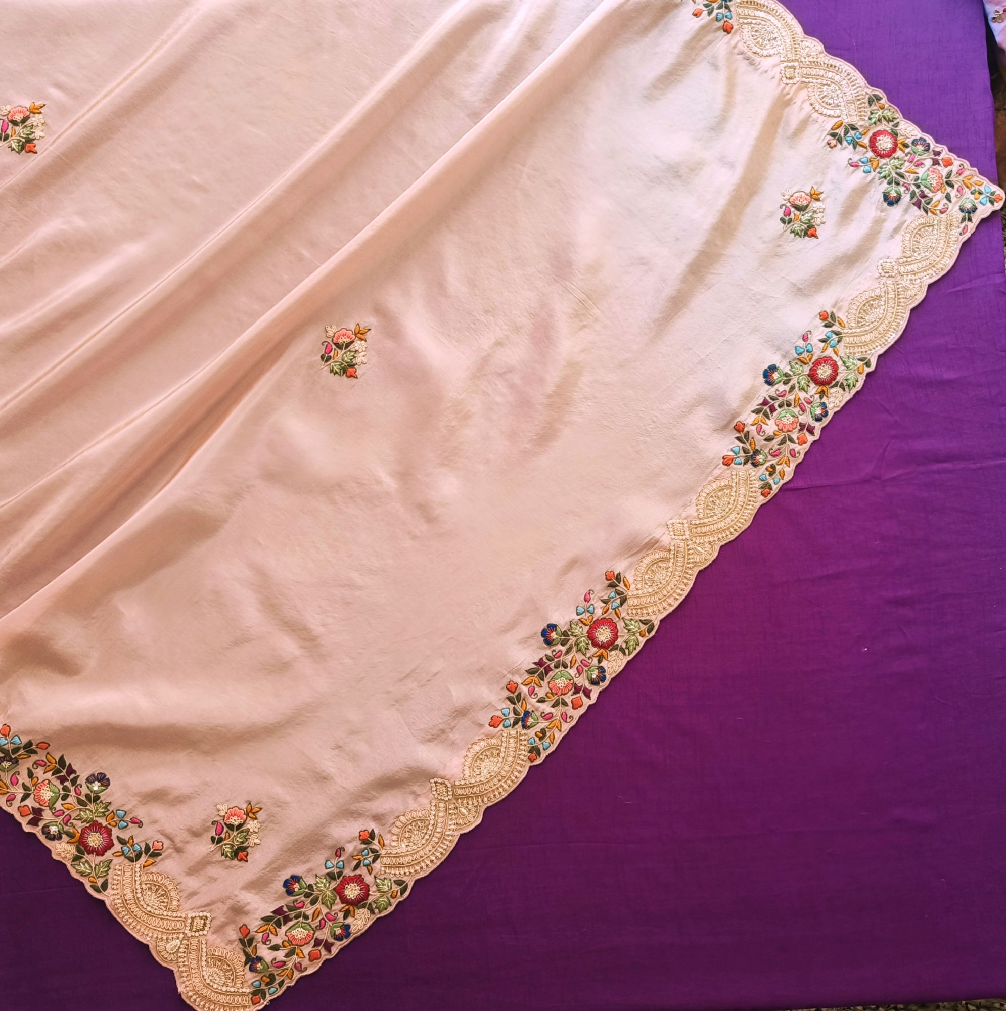 LIGHT PINK DABKA SAREE