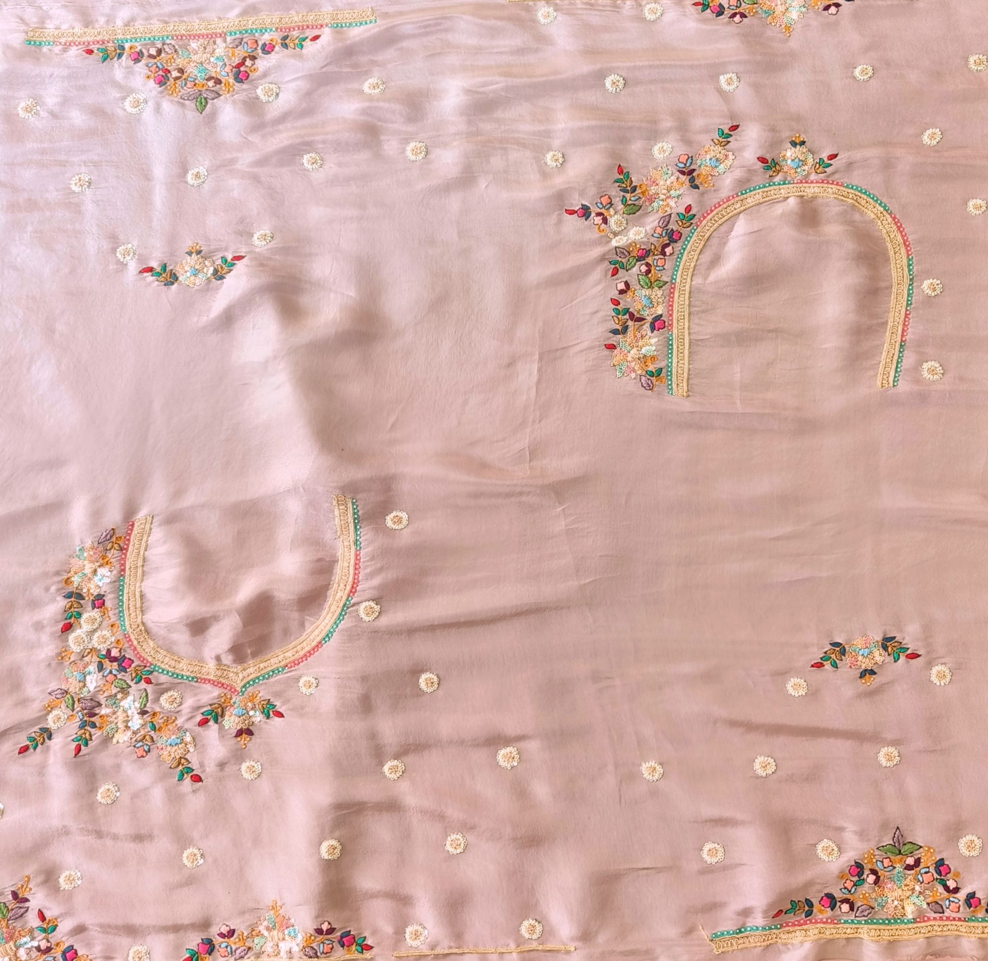 BABY PINK THREAD AND DABKA SAREE