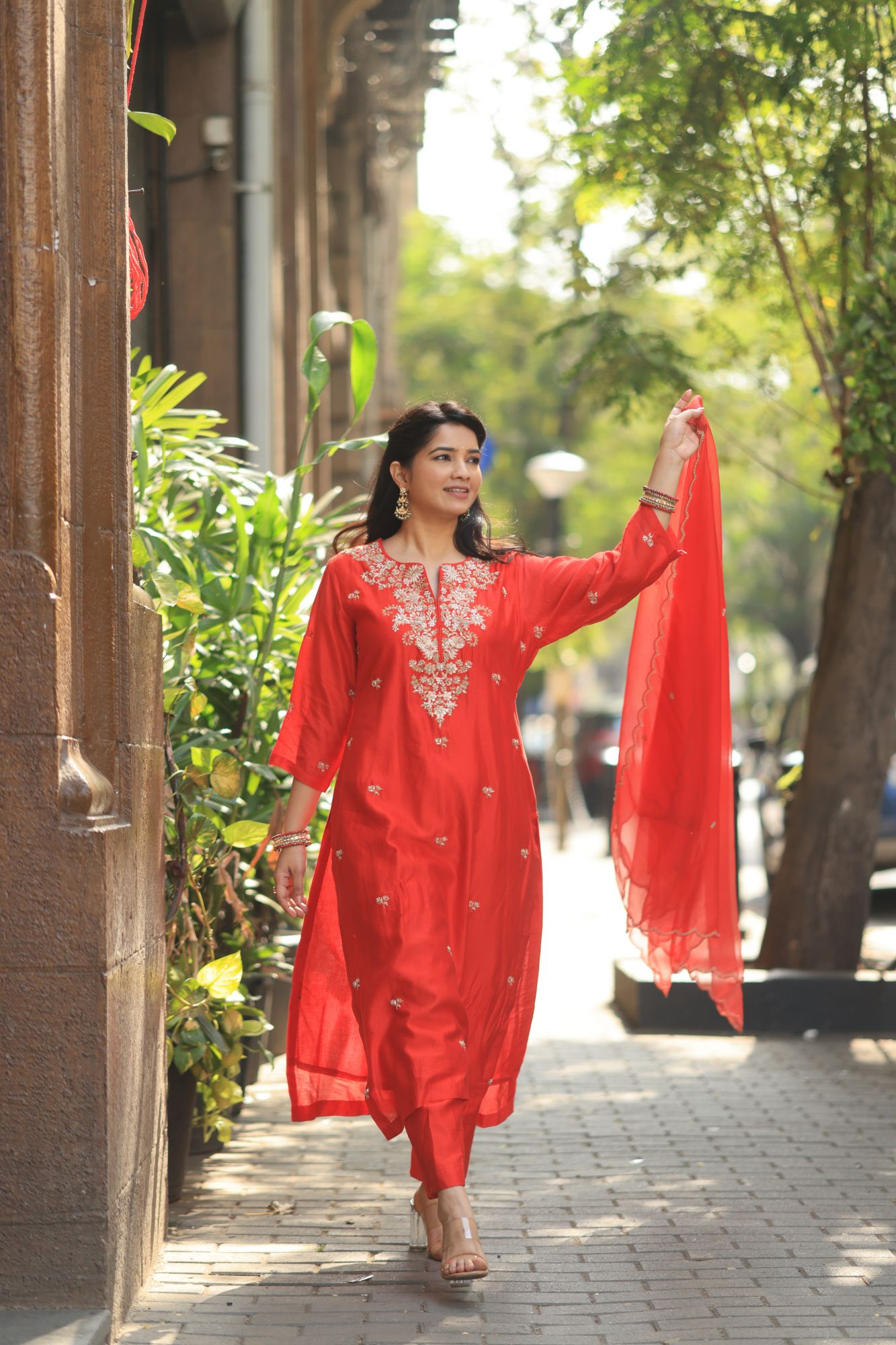 RED DABKA SUIT SET