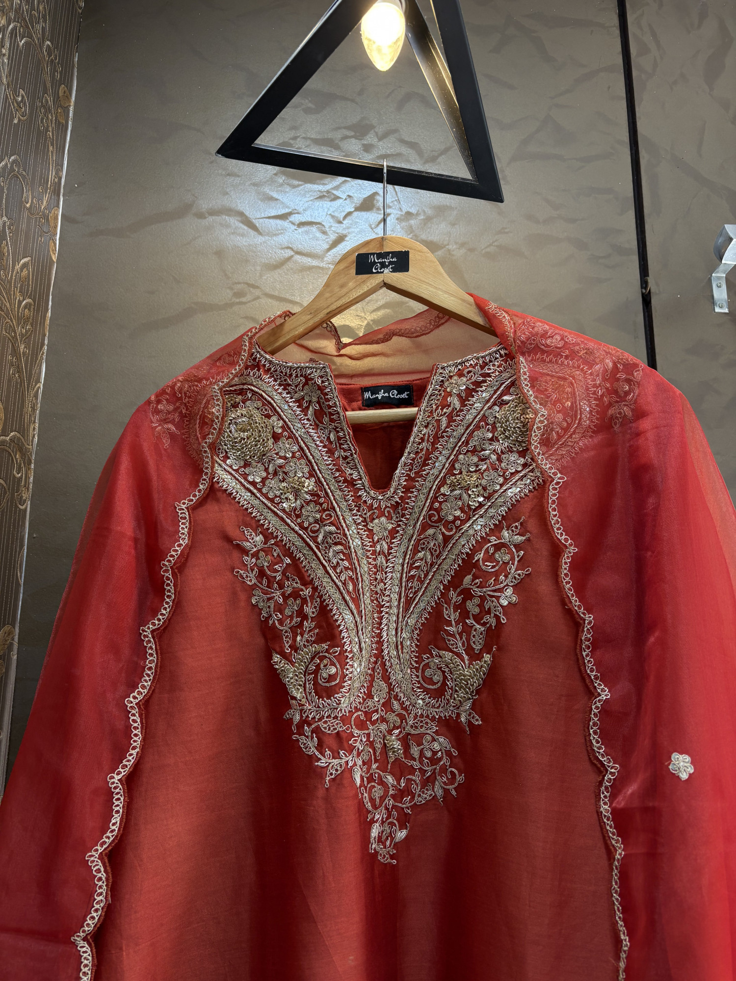 ORANGE KERI SUIT SET