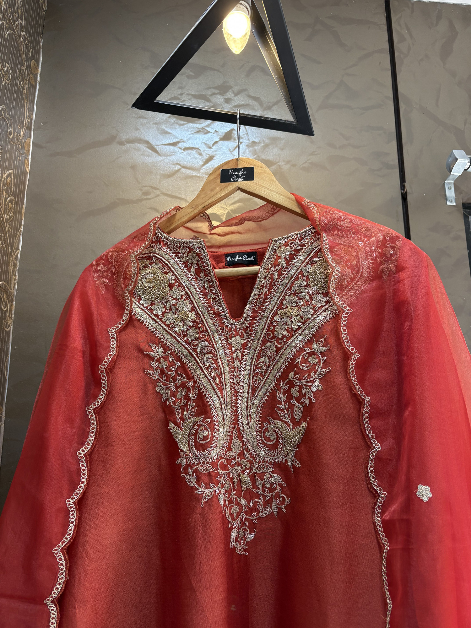 ORANGE KERI SUIT SET