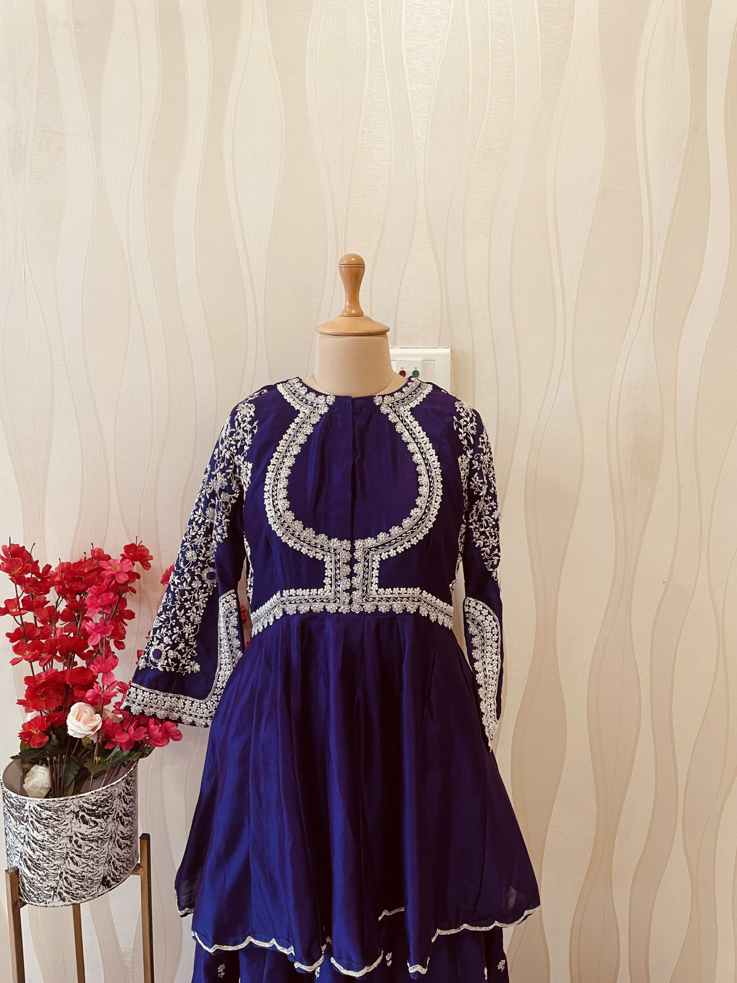 PURPLE PEPLUM SHARAR