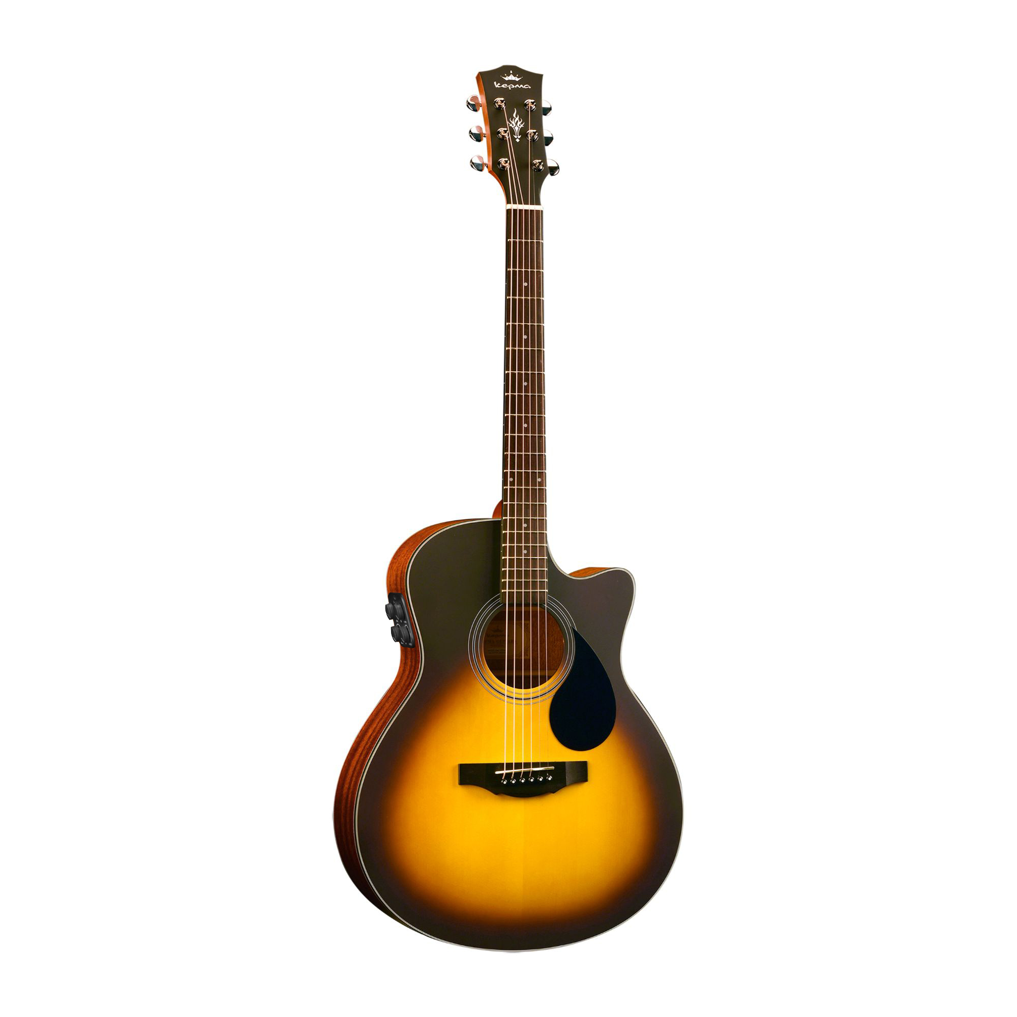Kepma EAC-E Transacoustic K10 Semi - Acoustic Guitar - Sunburst Matt