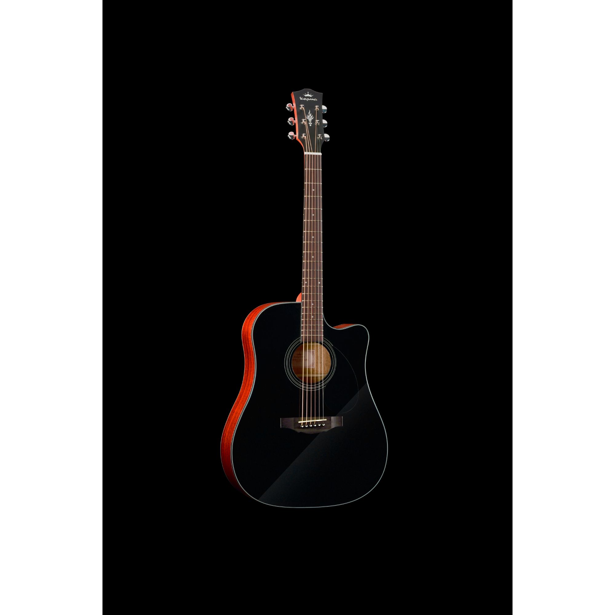 Kepma EDC Acoustic Guitar - Black Matt
