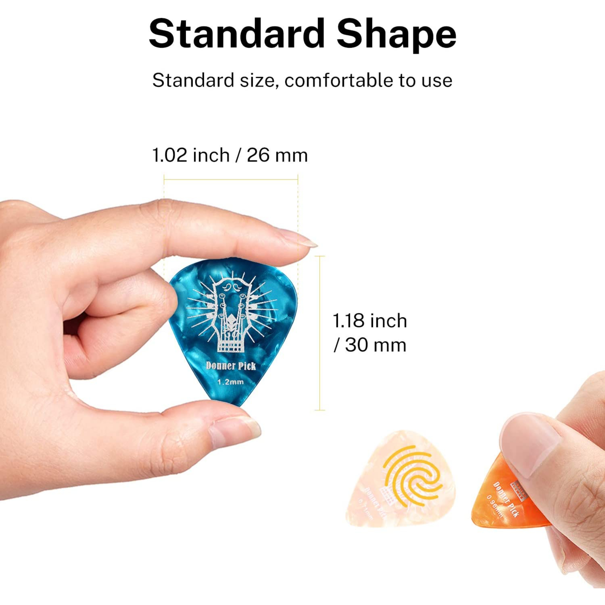 Donner Celluloid Guitar Picks 16 Pack with Tin Box includes Thin Medium Heavy  Extra Heavy Picks for Acoustic Guitar Electric Guitar Ukulele