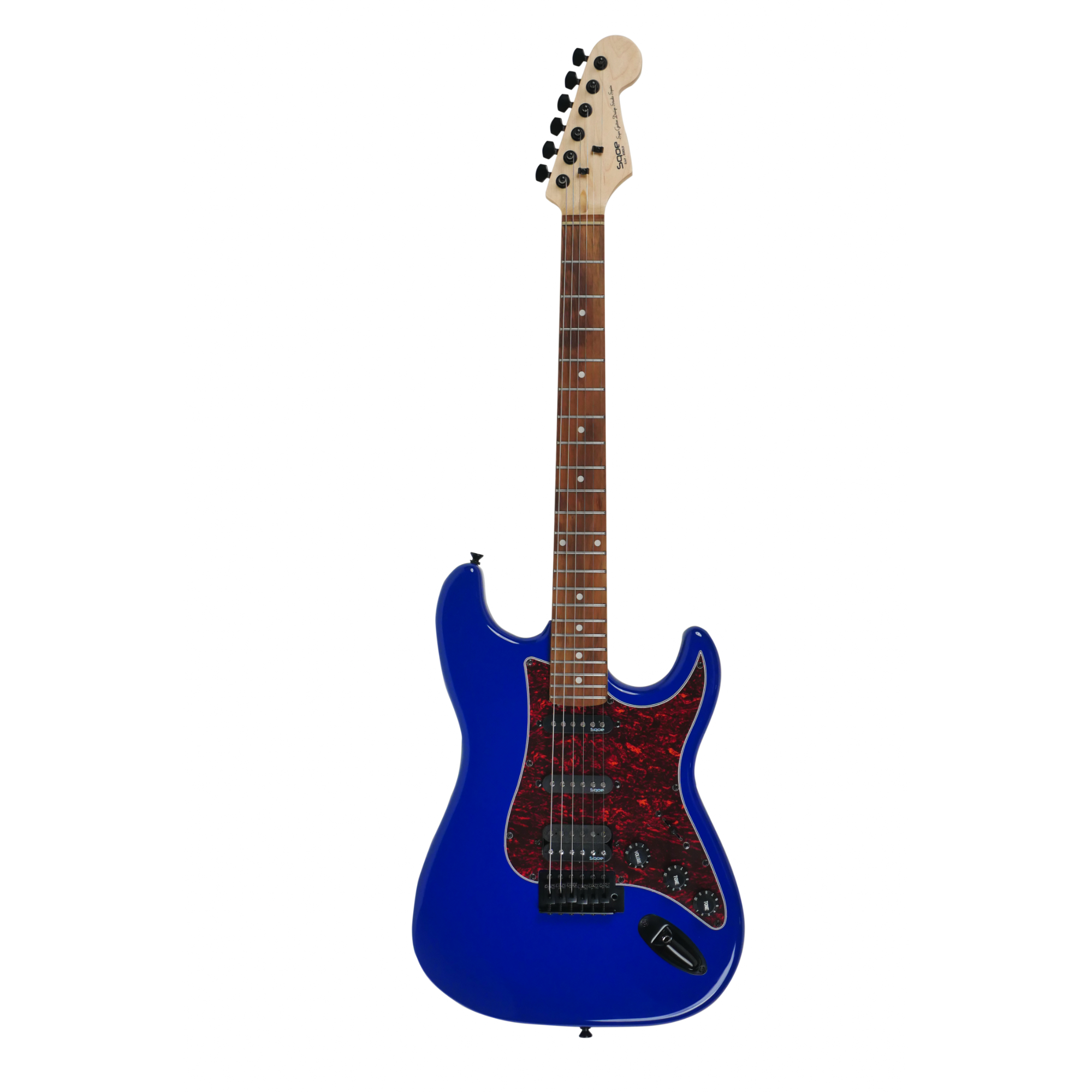 SQOE SEST230 Super Strat HSS Electric guitar With Rosewood Fret Board Stellar Blue
