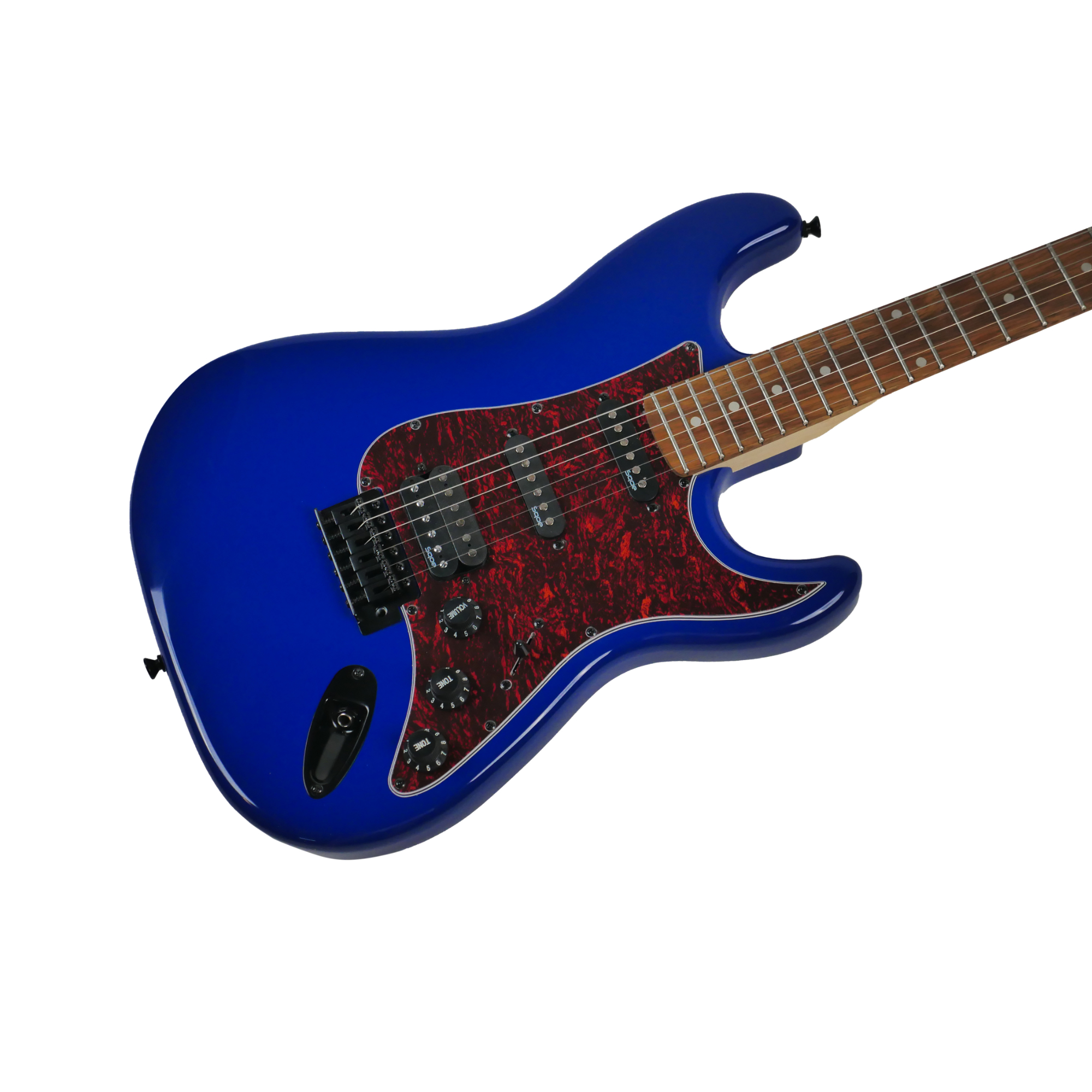 SQOE SEST230 Super Strat HSS Electric guitar With Rosewood Fret Board Stellar Blue