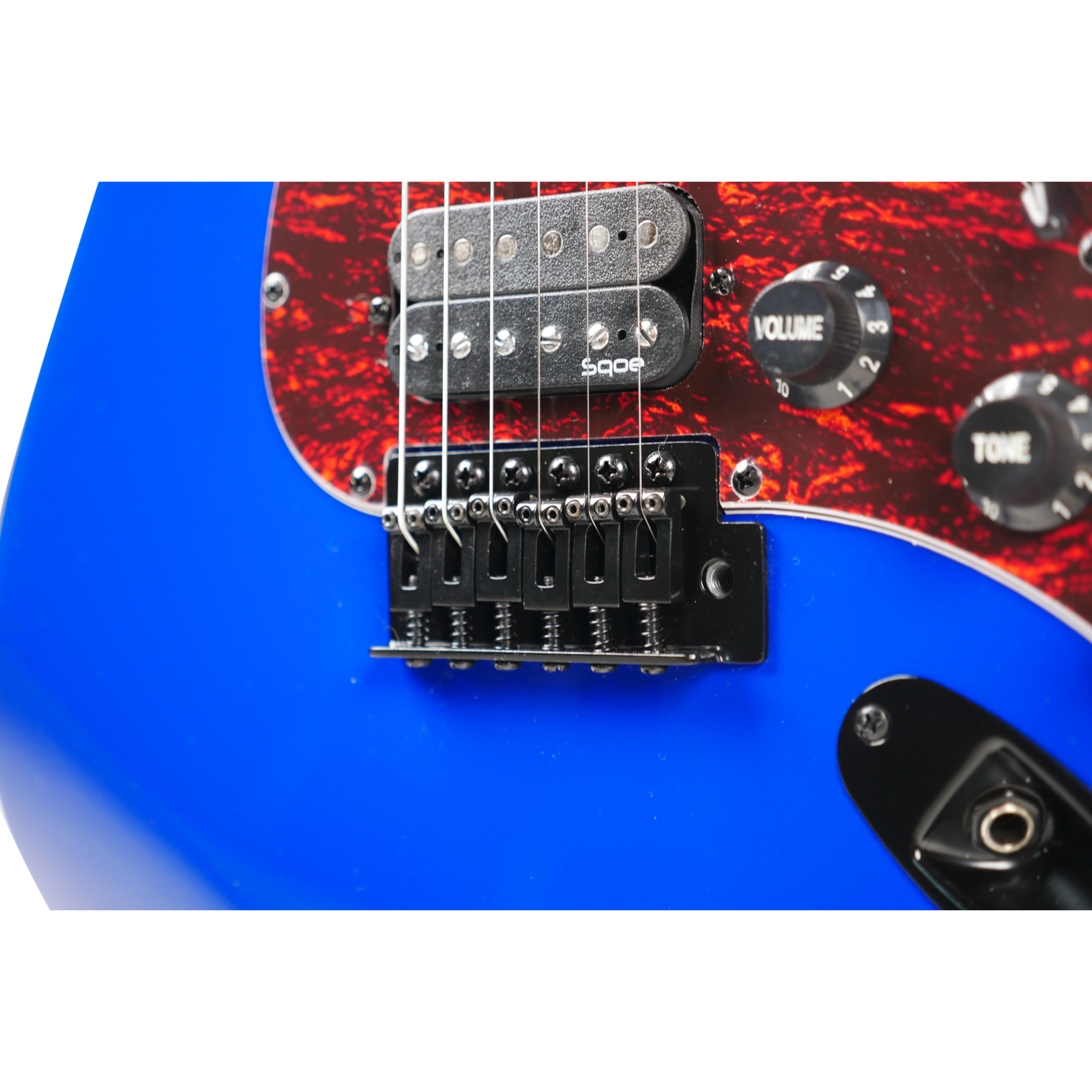 SQOE SEST230 Super Strat HSS Electric guitar With Rosewood Fret Board Stellar Blue