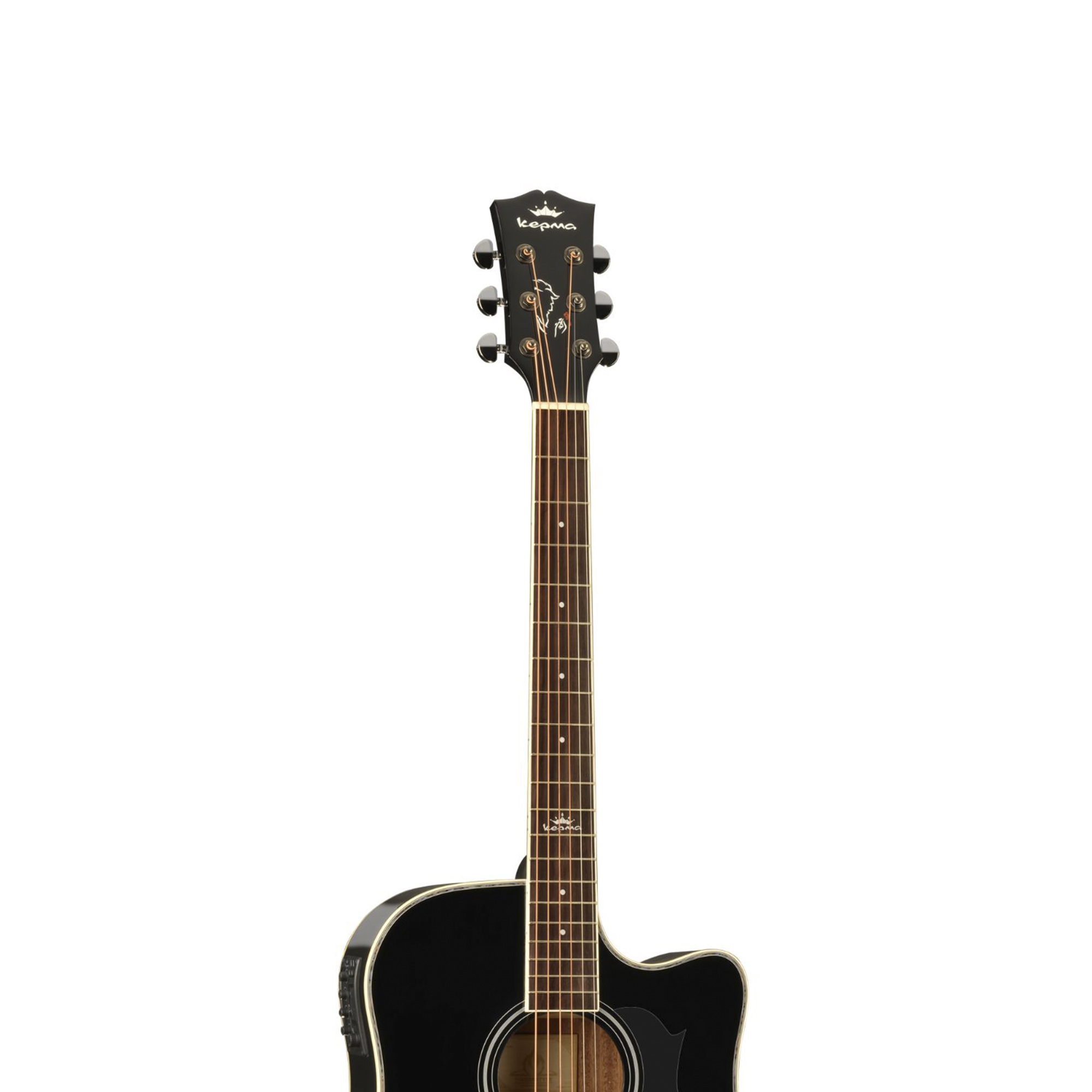 Kepma D1CE - Semi Acoustic Guitar- Black Gloss