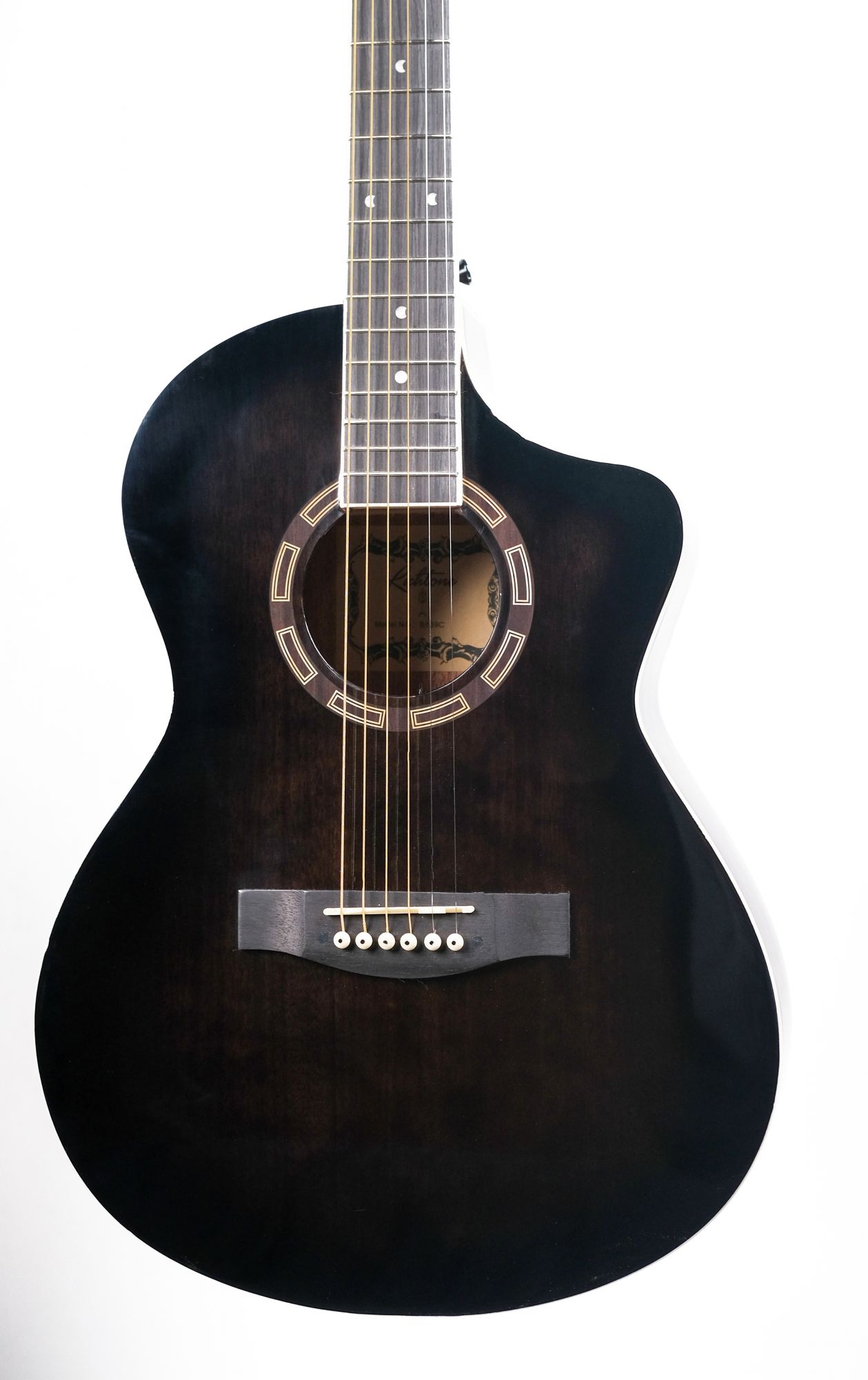 Richtone B139C CHARCOAL glossy JF style cutaway Acoustic guitar