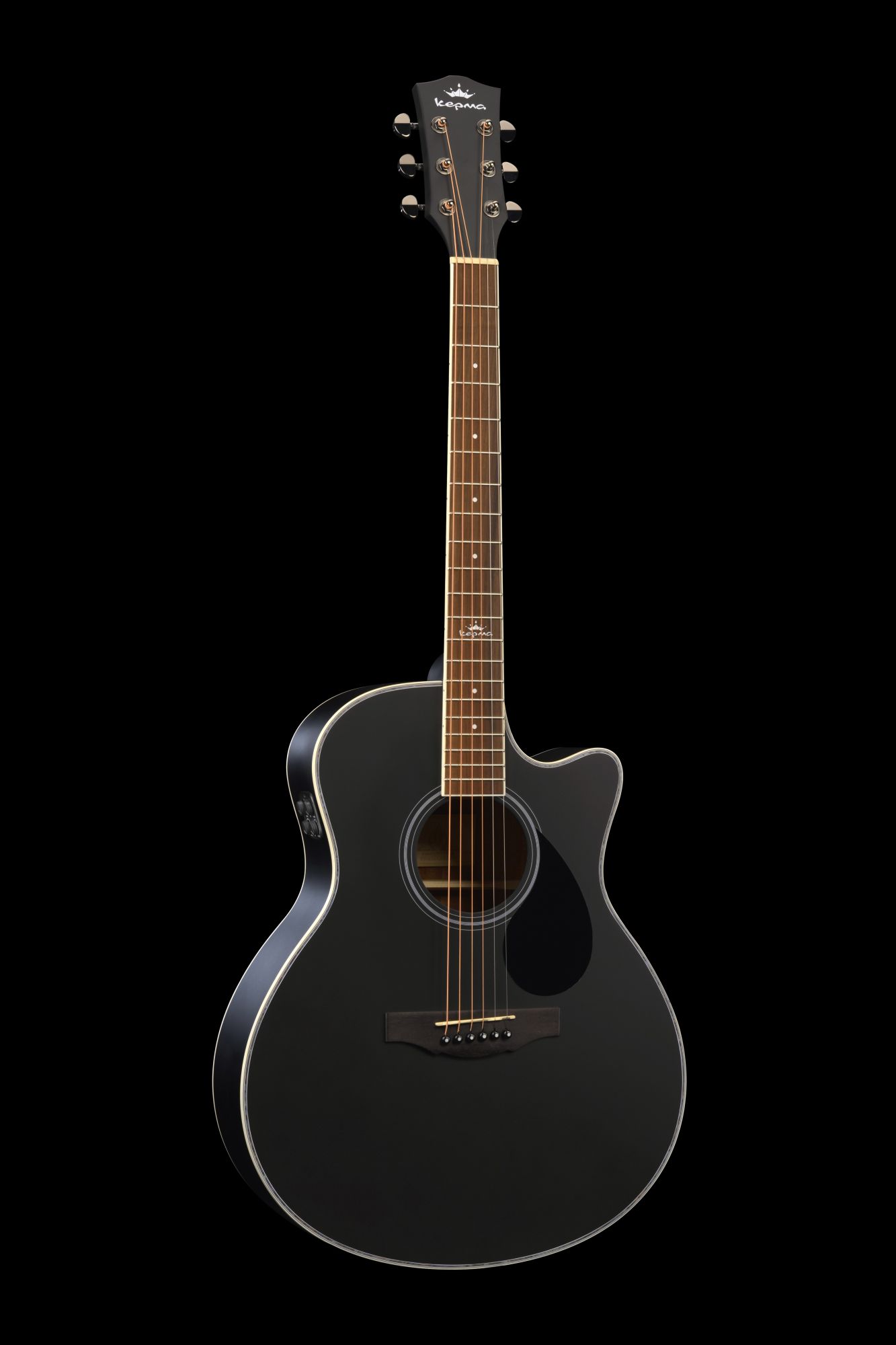 Kepma A1CE TRANS K10- Semi acoustic Guitar- Black Matt