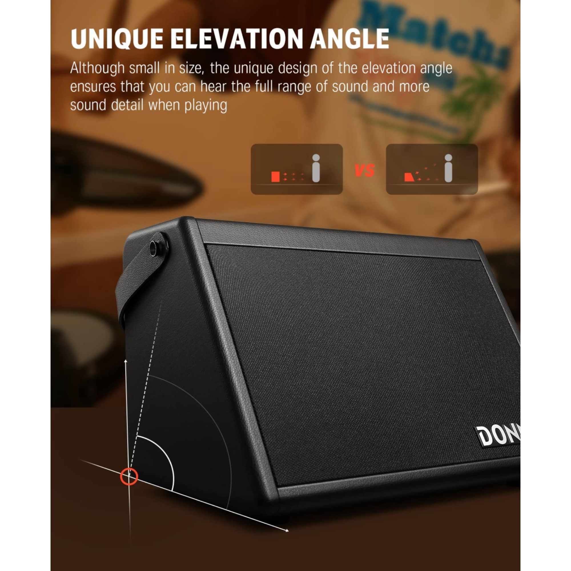 Donner Mini Electric Drum Amp 20W Wireless Electronic Drum Amplifier Keyboard Speaker DDA-20 Protable for Home Practice