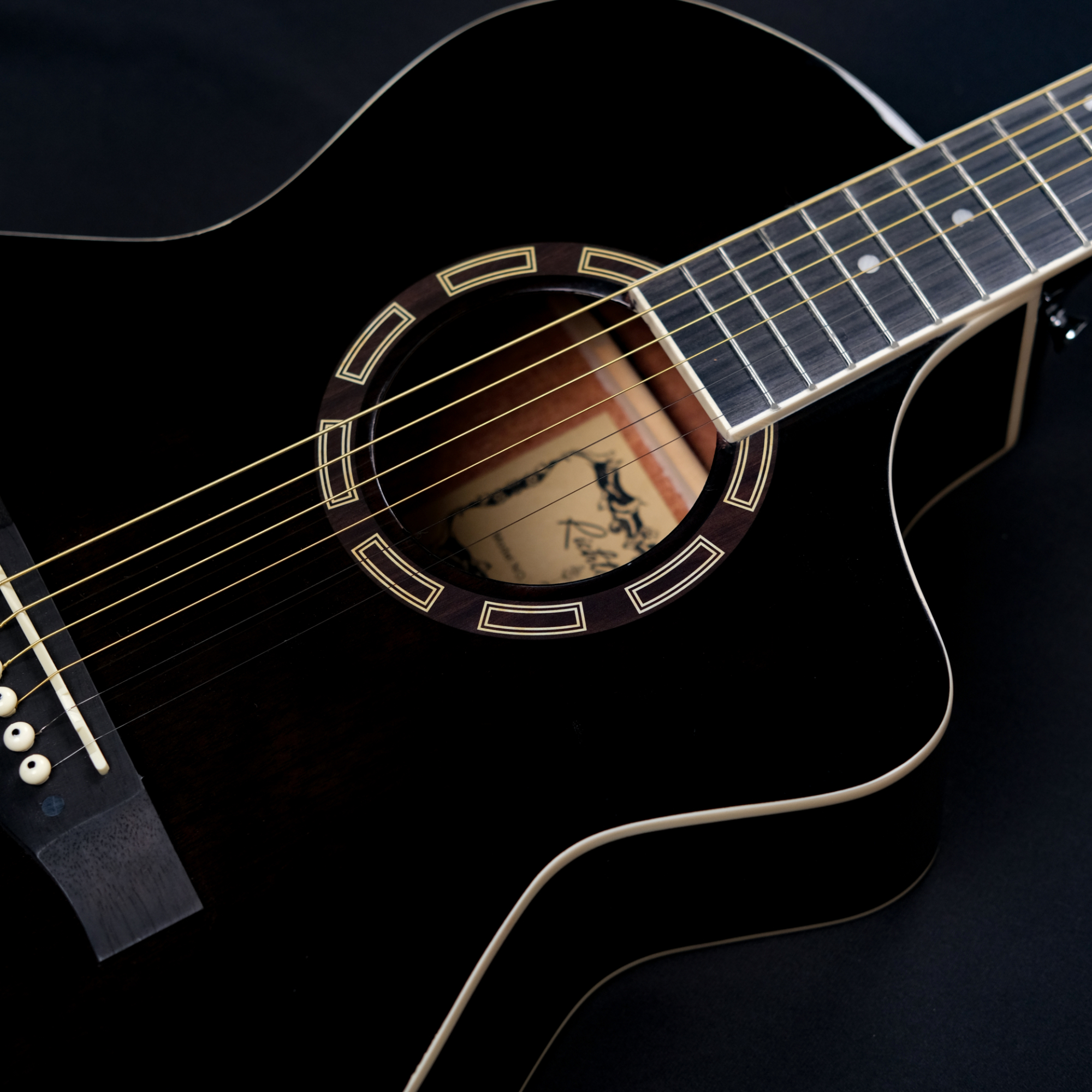 Richtone B139C CHARCOAL glossy JF style cutaway Acoustic guitar