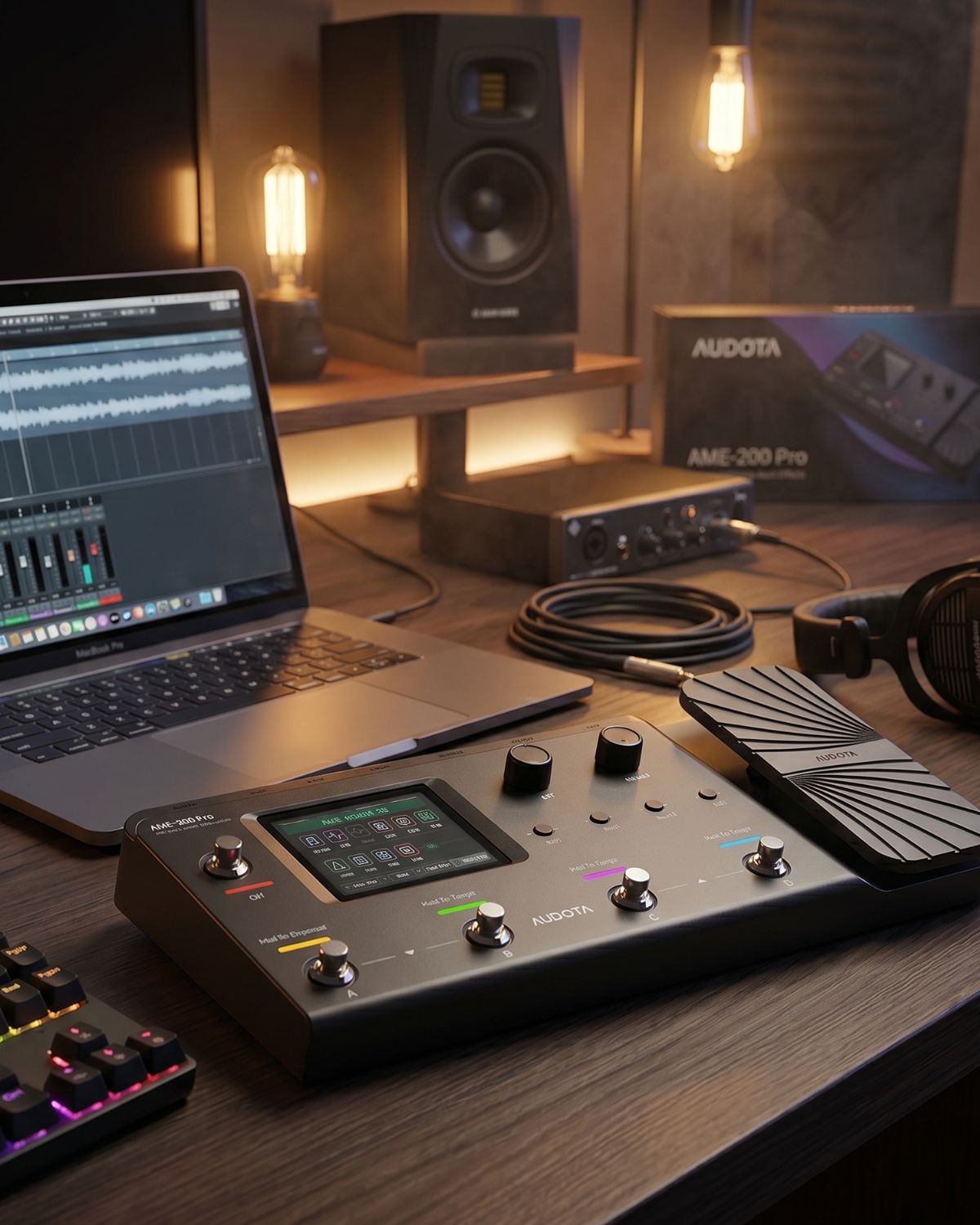 AUDOTA AME-200 Pro Multi Effects Processor with IR Support USB Recording