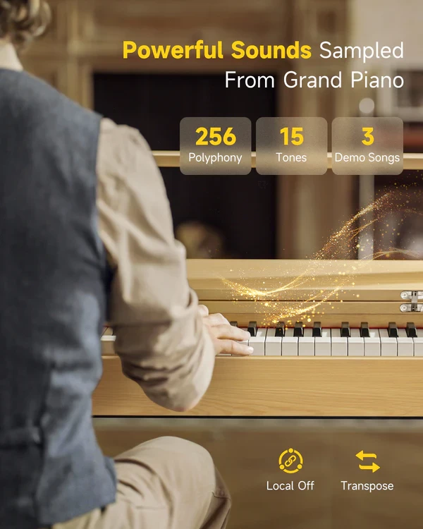 Donner OURA R300 88-Key Home Digital Piano Light Wood