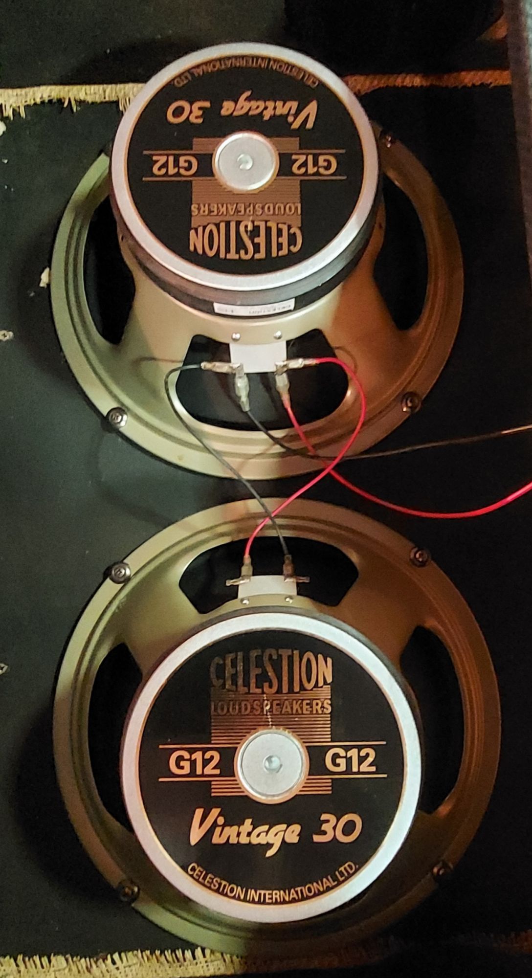 Custom 2x12 Cabinet With Celestion 30w Vintage  Speakers