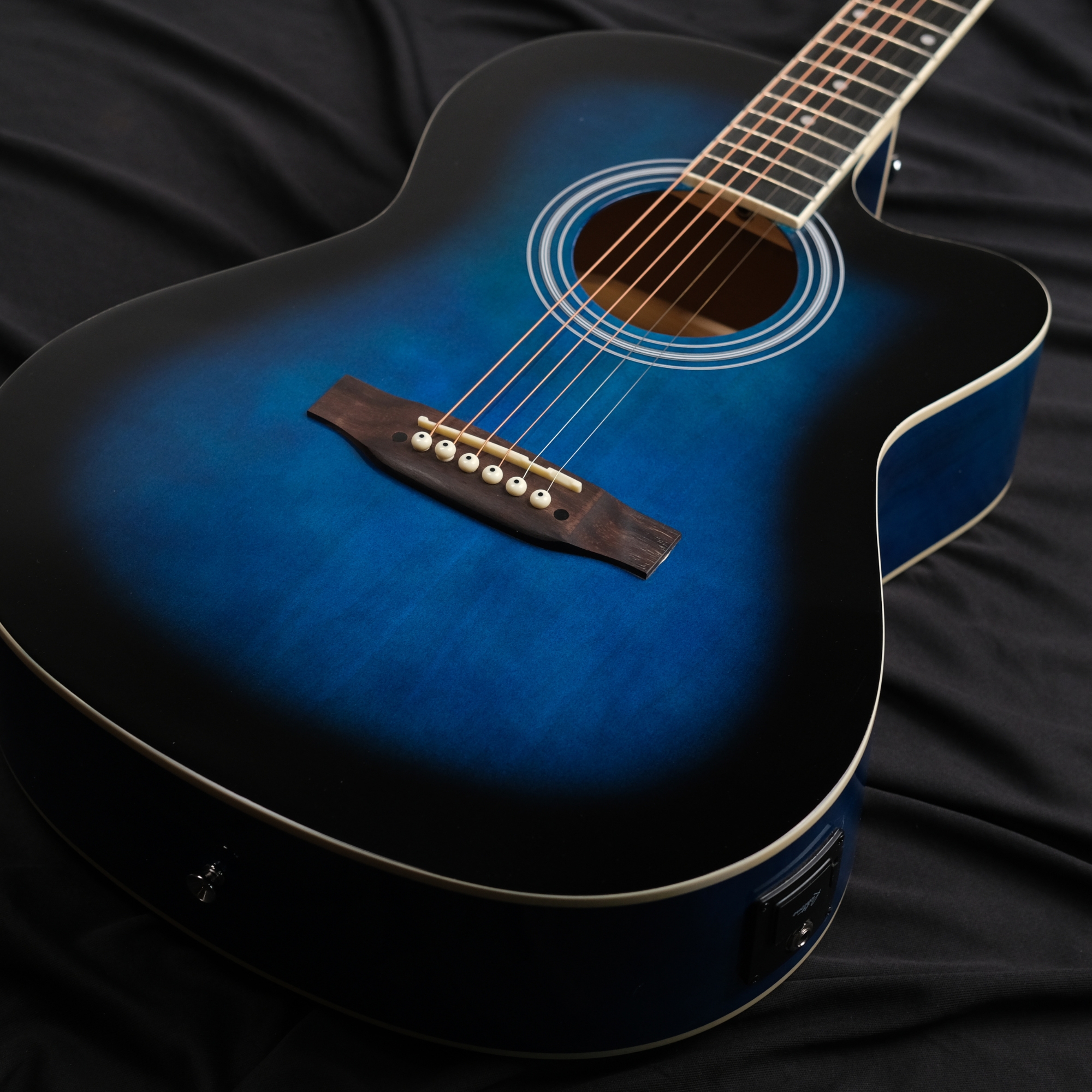 Richtone 39inch RT39CEQ 3 BAND EQ blue burst glossy cutaway guitar